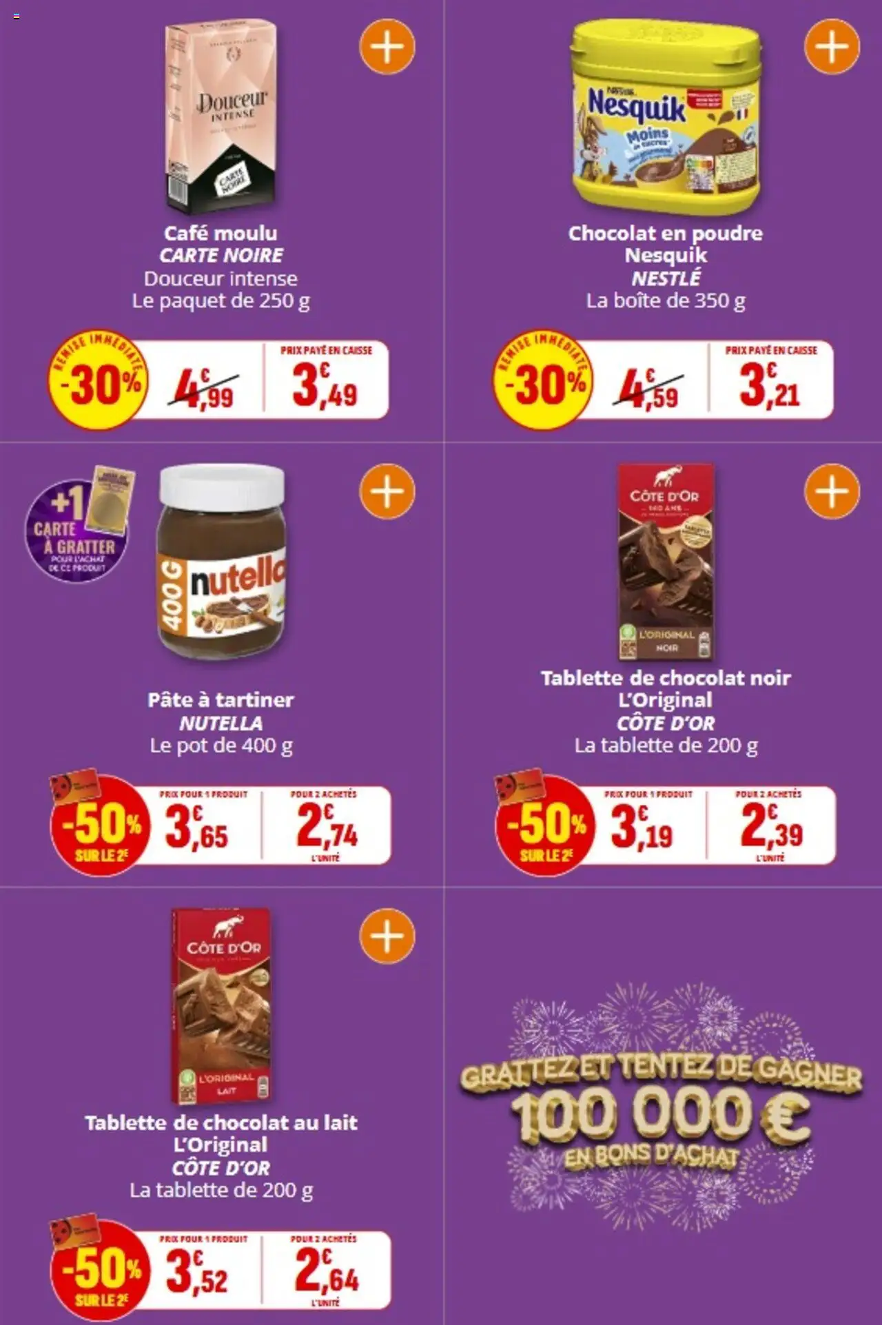  | Page: 23 | Produits: Cafe moulu carte noire, Chocolat en poudre, Café moulu, Chocolat