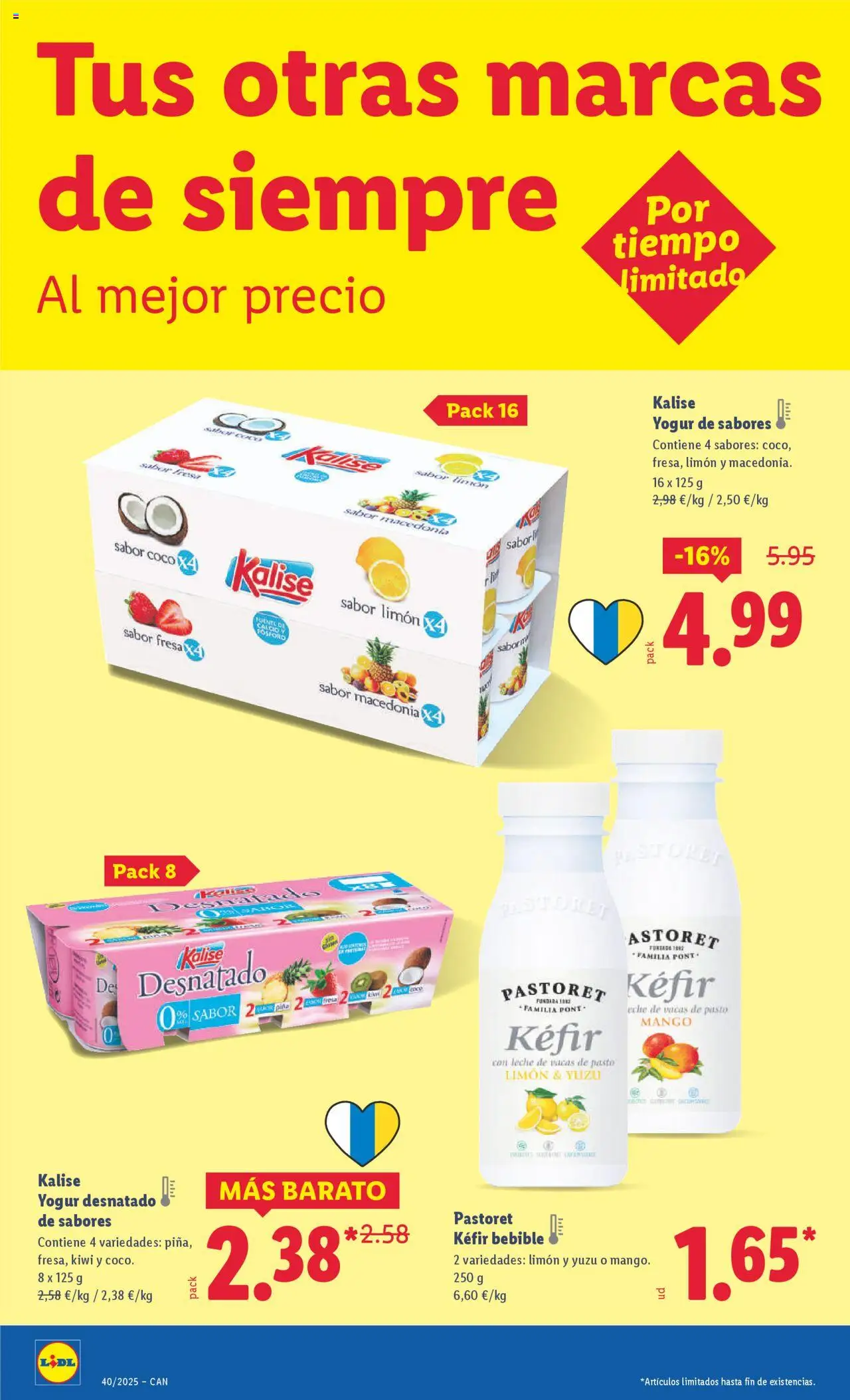 Lidl - Canarias │ válido desde el 29.09.2025 | Página: 28 | Productos: Leche, Yogur, Τυρόπιτα, Kiwi