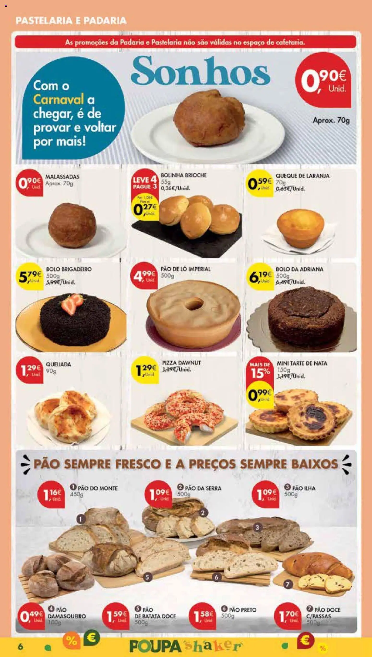 Pingo Doce Poupe Esta Semana Madeira │ válido de 03.02.2026 | Página: 6 | Produtos: Padaria, Bolo, Tarte, Nata