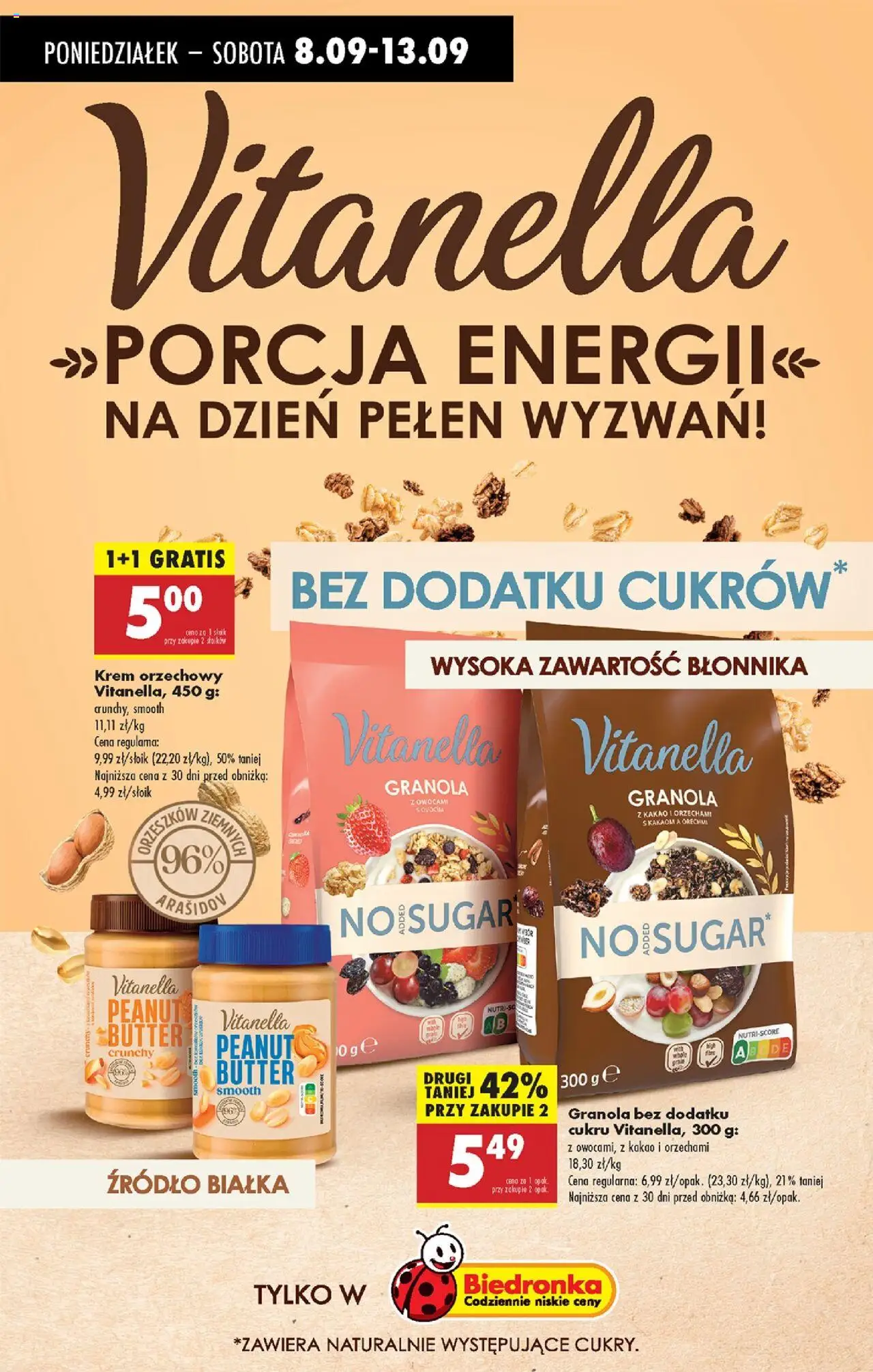 Biedronka gazetka od 08.09.2025 | Strona: 67 | Produkty: Kakao, Granola, Stół, Krem