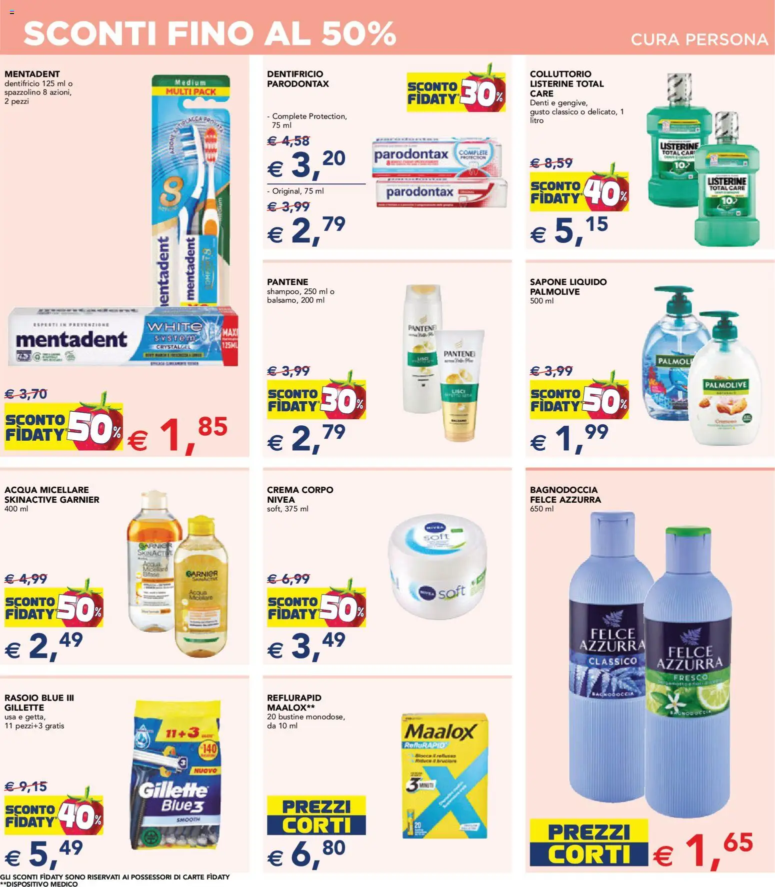 Volantino Esselunga S del 15.01.2026 | Pagina: 12 | Prodotti: Crema, Dentifricio, Spazzolino, Acqua