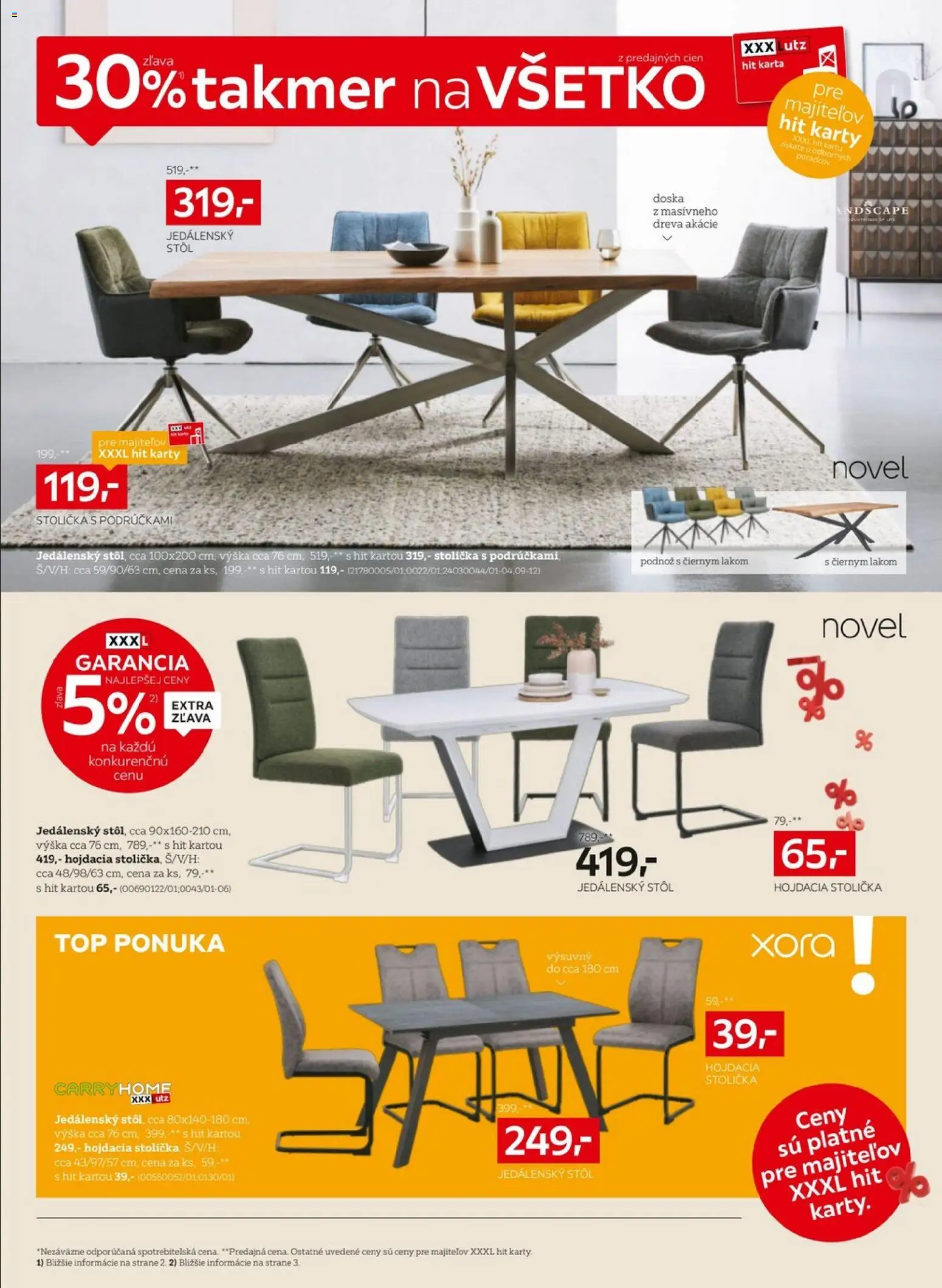 Nové XXXLutz akcie – leták je platný od 23.02.2026 | Strana: 6 | Produkty: Jedálenský stôl, Stôl, Stolička