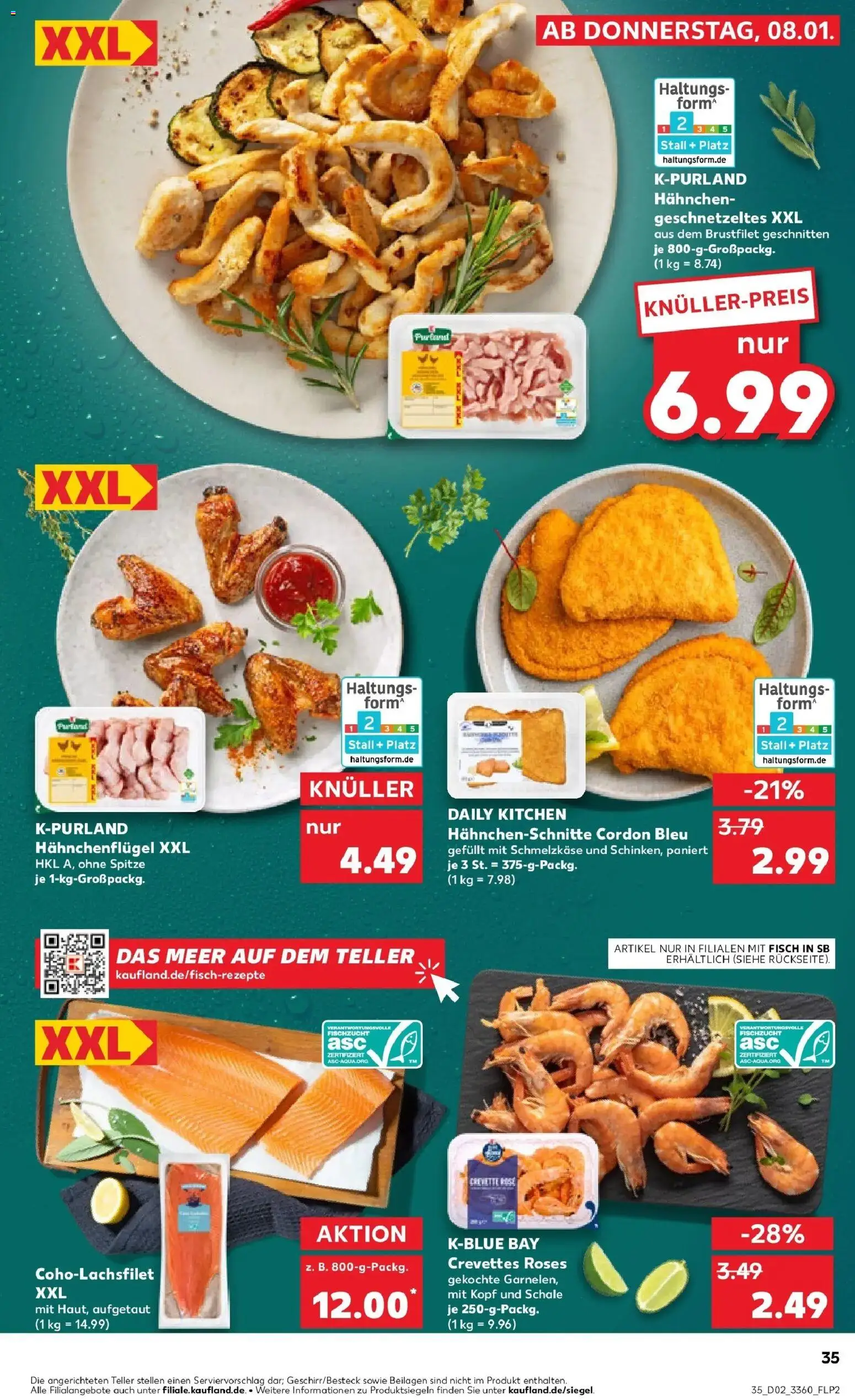 Kaufland prospekt Ludwigsfelde	 – gültig ab 11.01.2026 | Seite: 35 | Produkte: Hahnchen, Fisch