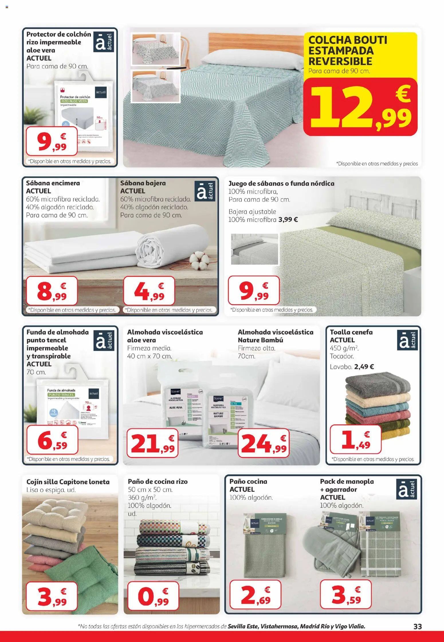 Alcampo -  Canarias │ válido desde el 26.02.2026 | Página: 33 | Productos: Cama, Almohada, Cojín, Colcha