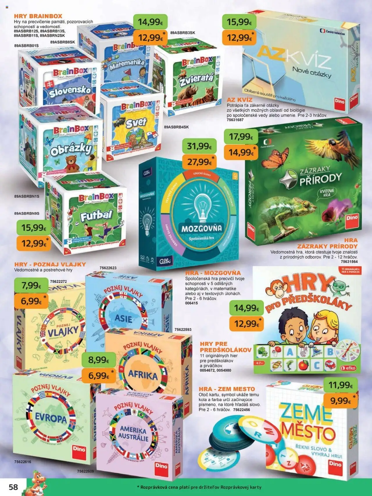 Nové Dráčik akcie – leták je platný od 03.10.2025 | Strana: 58 | Produkty: Hra