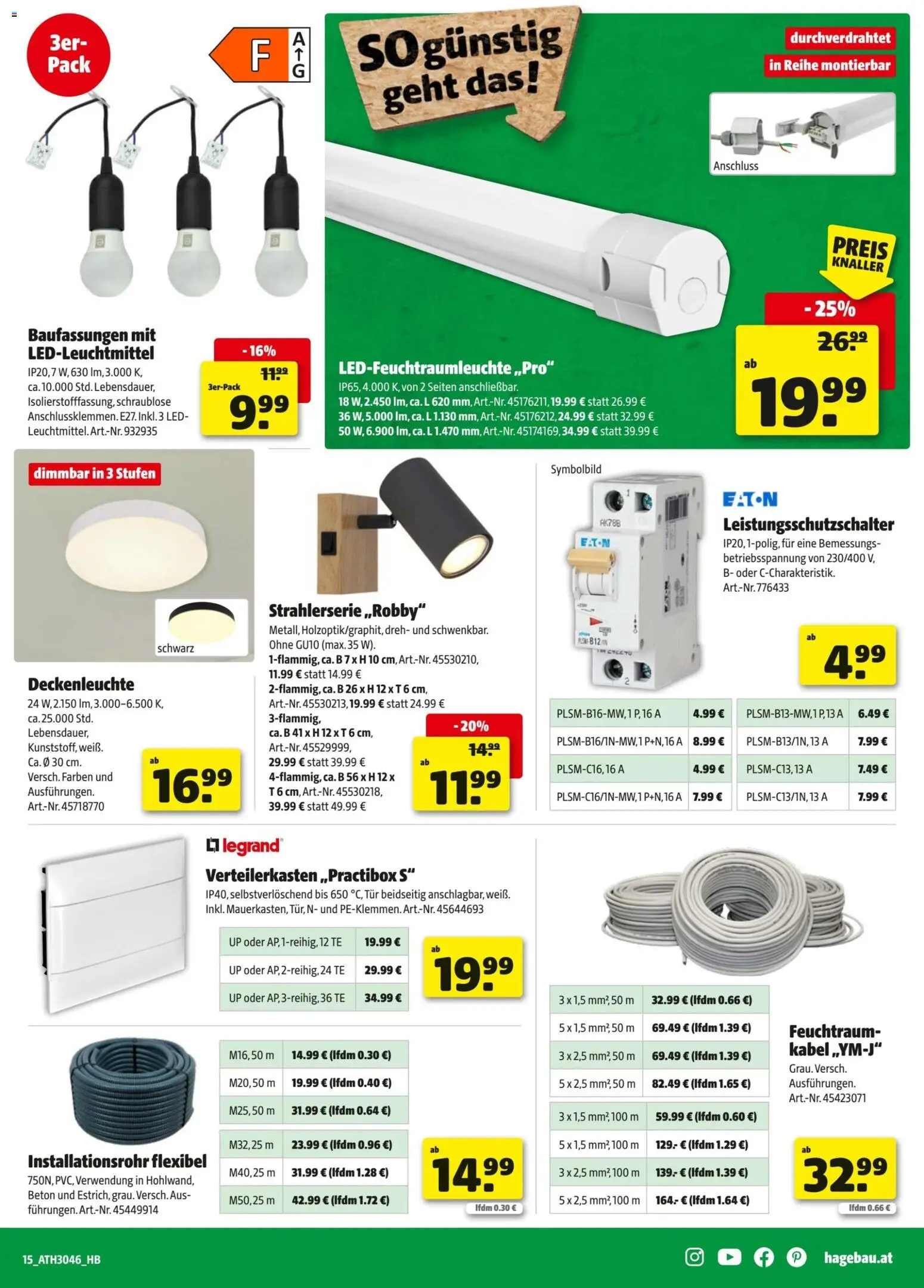 Hagebau Flugblatt gültig ab 04.11.2025 | Seite: 15 | Produkte: Kabel