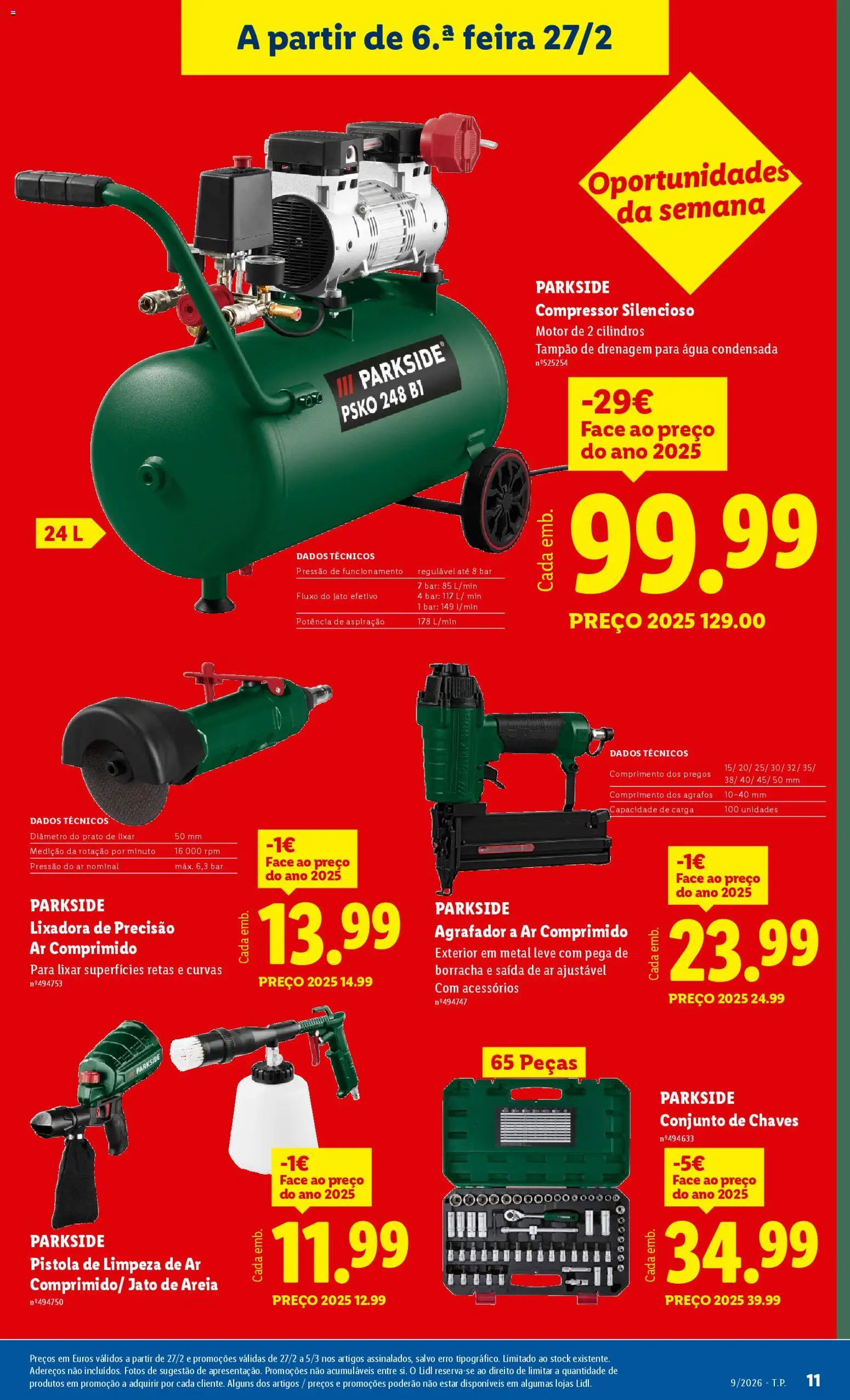 Lidl Novidades │ válido de 23.02.2026 | Página: 11 | Produtos: Agua, Areia, Compressor