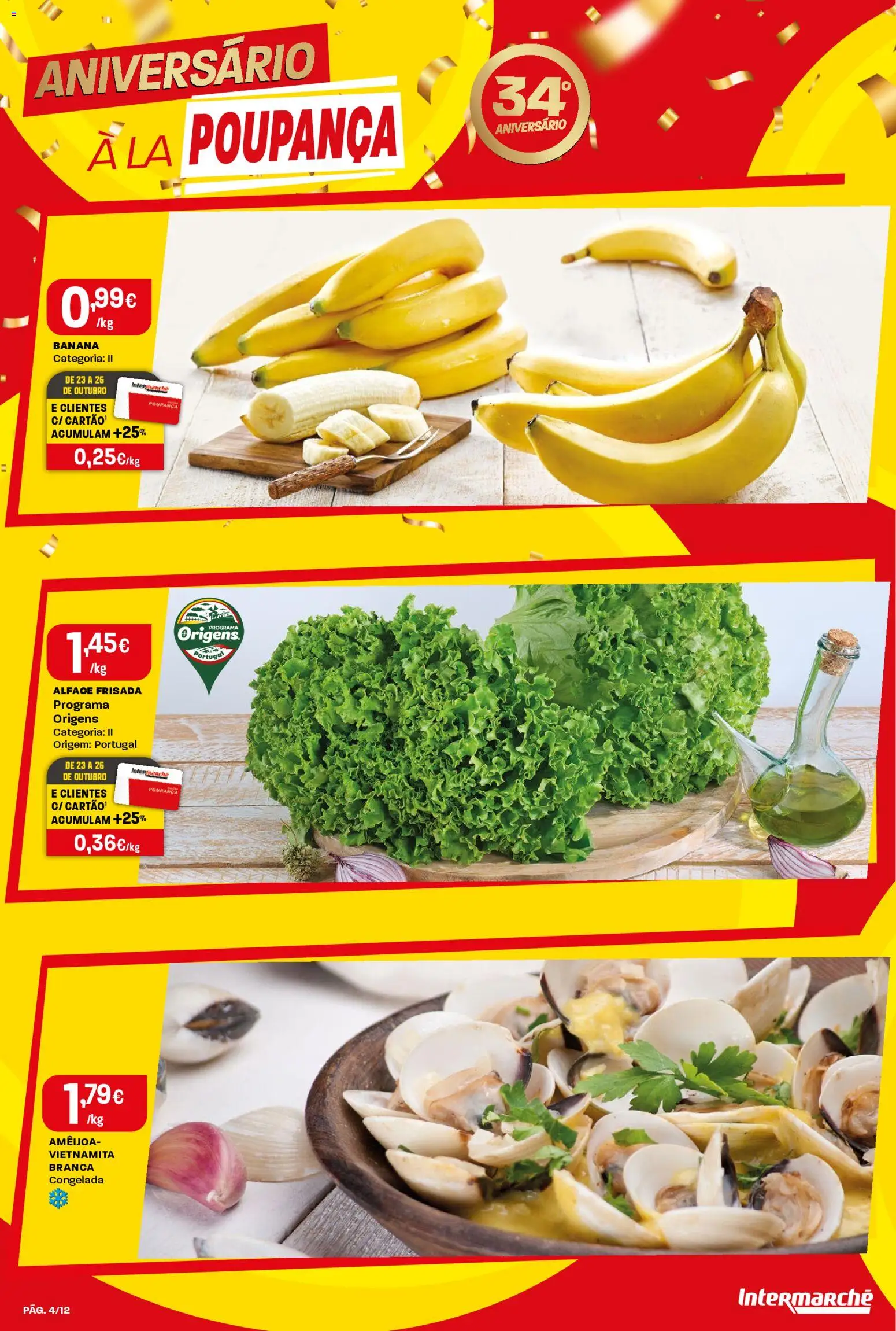 Intermarché Folheto Mini │ válido de 23.10.2025 | Página: 4 | Produtos: Banana, Alface