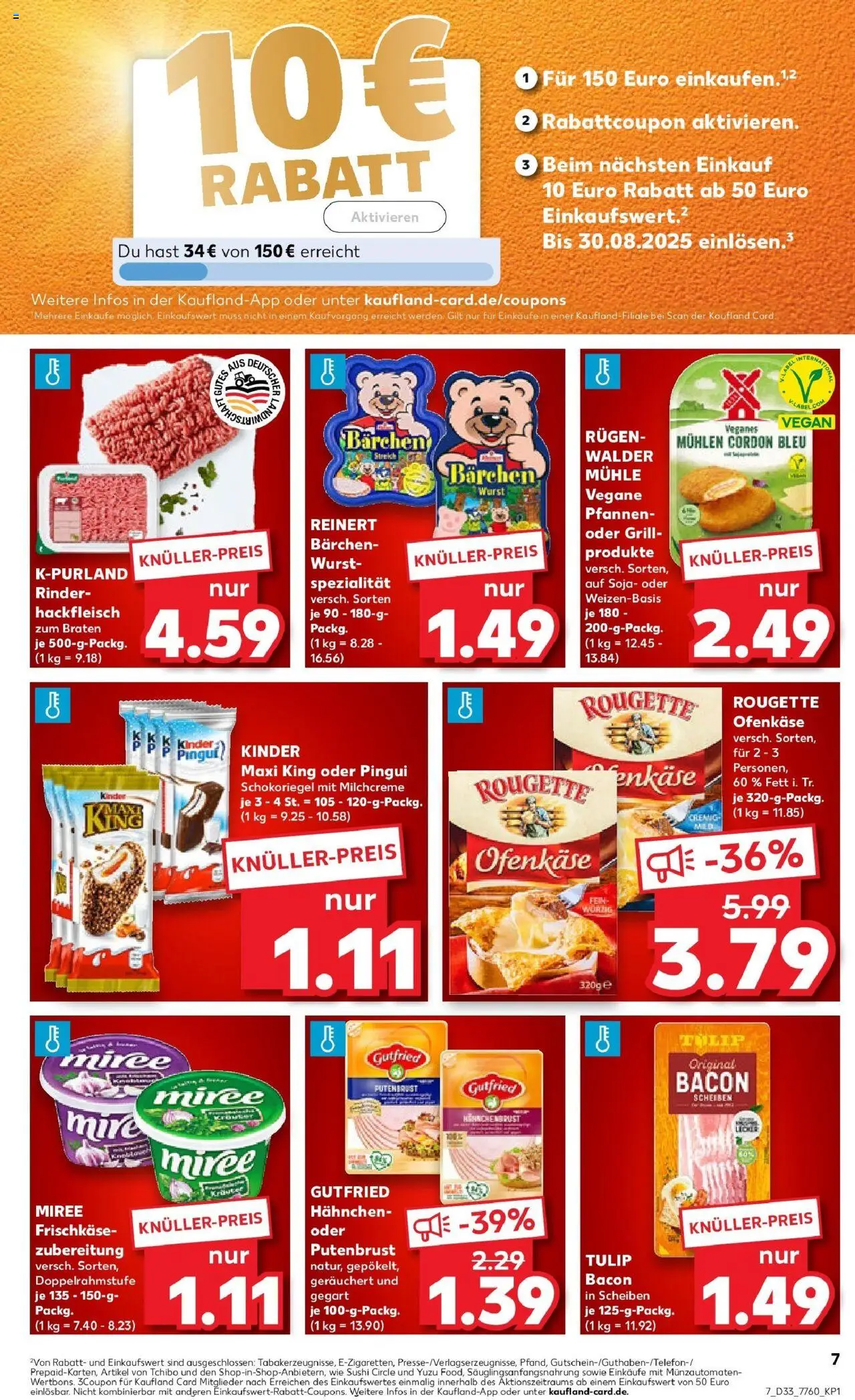 Kaufland prospekt Leonberg	 - gültig ab dem 18.08.2025 | Seite: 20 | Produkte: Mühle, Rougette ofenkase, Wurst, Hackfleisch