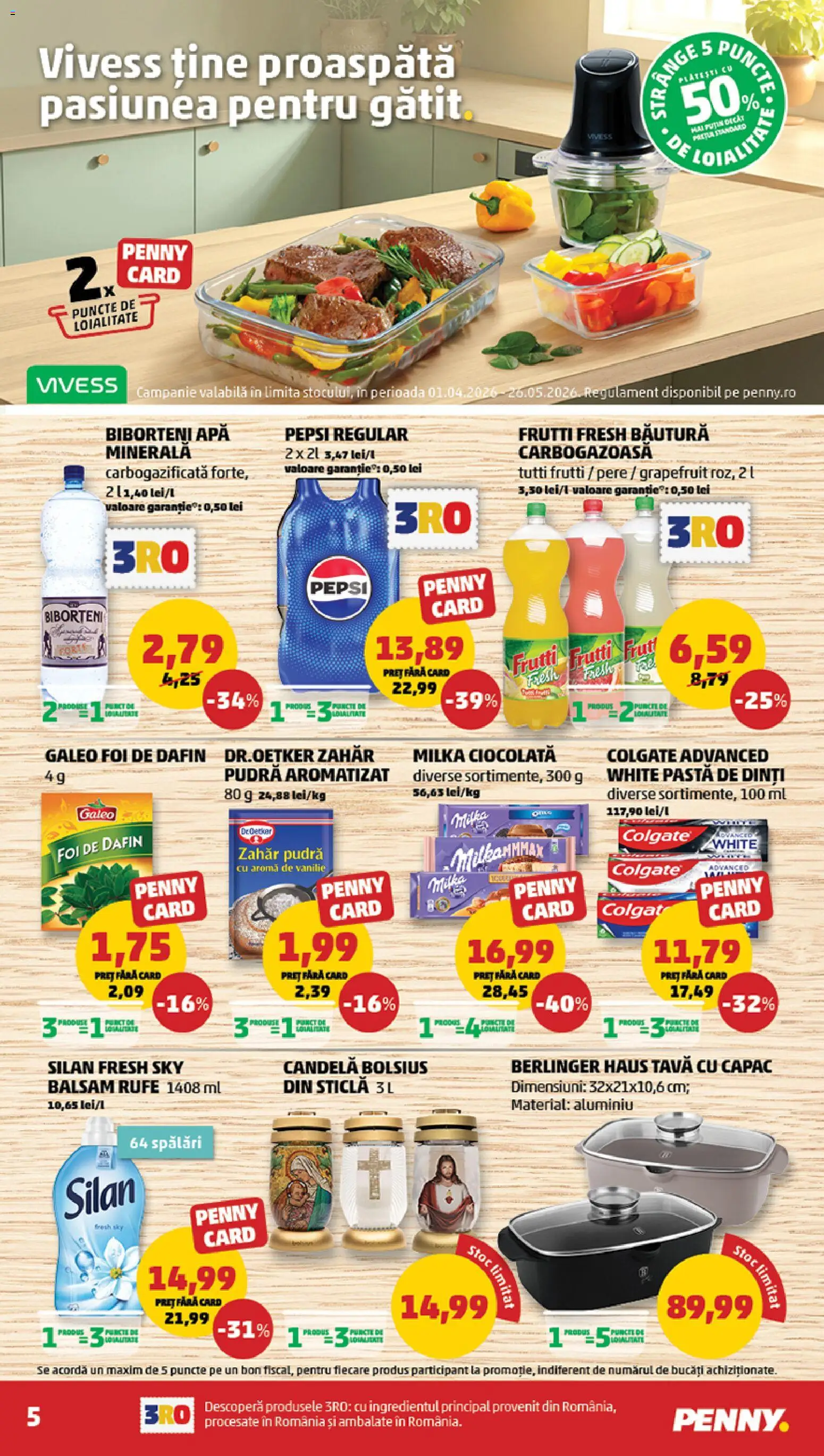 Noul catalog PENNY – valabil de la 08.04.2026 | Pagină: 5 | Produse: Balsam, Ciocolată, Apă, Zahăr