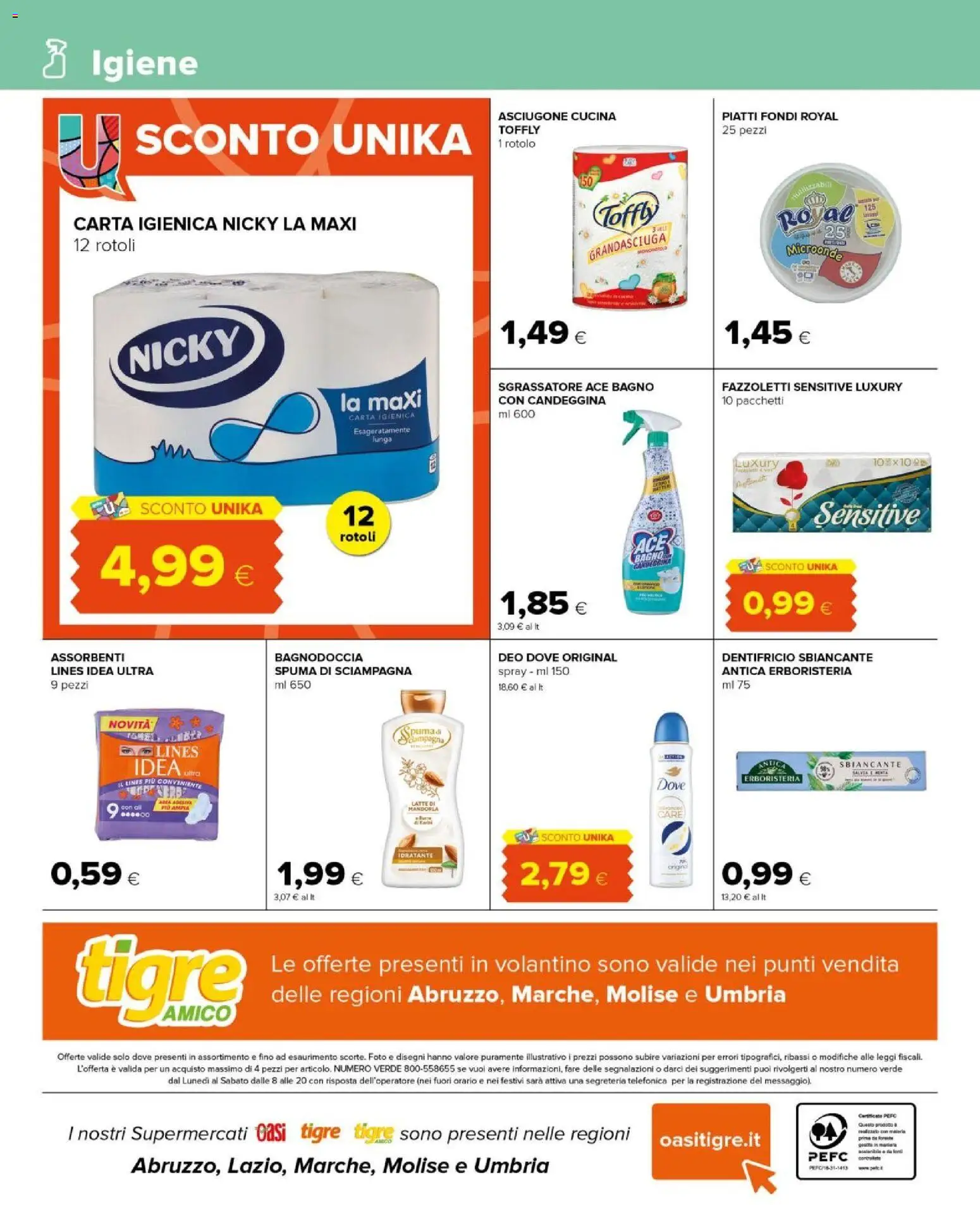 Volantino Tigre del 15.12.2025 | Pagina: 16 | Prodotti: Microonde, Carta igienica, Candeggina, Bagno