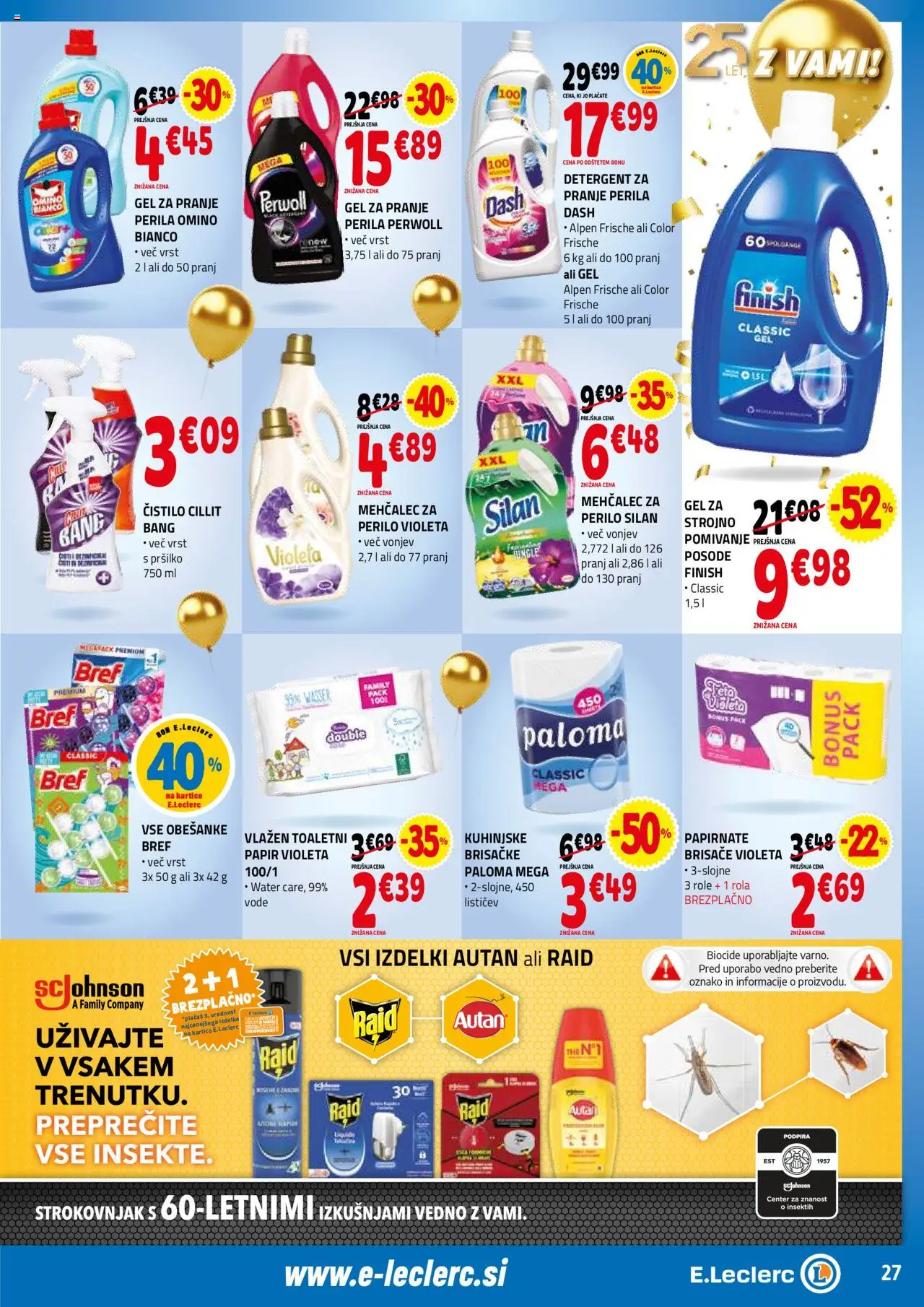 E.leclerc katalog │ velja od 18.06.2025 | Stran: 27 | Izdelki: Mehčalec, Detergent
