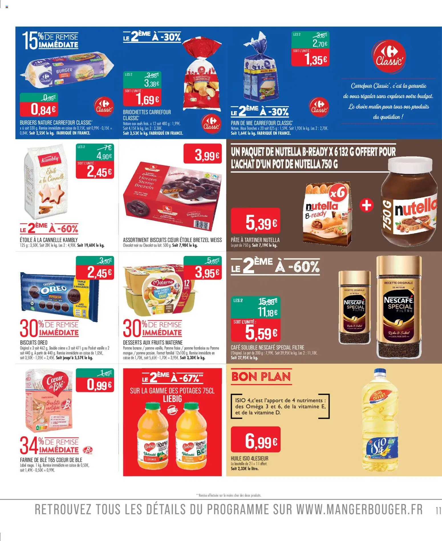 {H1} | Page: 11 | Produits: Potiron, Banane, Pain, Biscuits