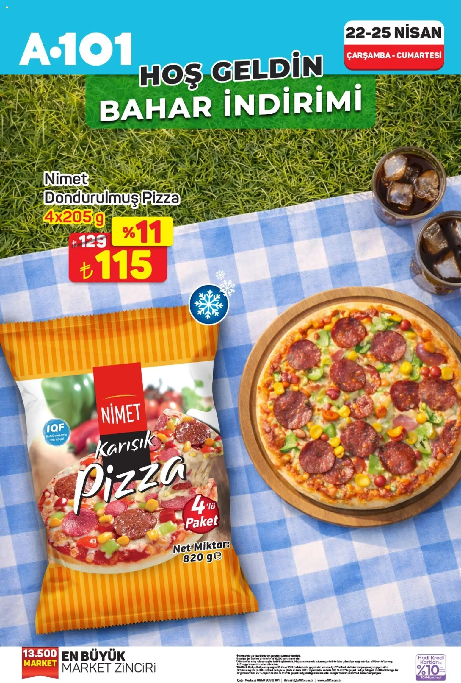 A101 - Bahar indirimi - 22.04.2026 tarihinden itibaren geçerlidir | Sayfa: 4 | Ürünler: Pizza, Dondurma