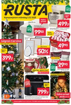 Rusta - erbjudanden - Förhandsvisning av reklamblad från butik Rusta aktuell från 01.12.2025