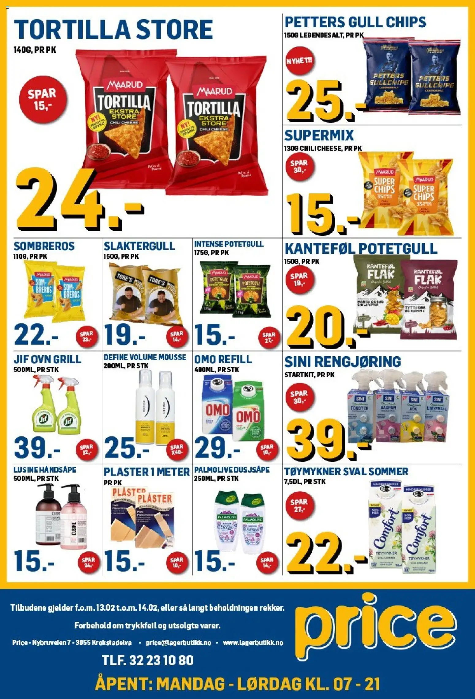 {H1} | Side: 4 | Produkter: Tøymykner, Håndsåpe, Potetgull, Ovn