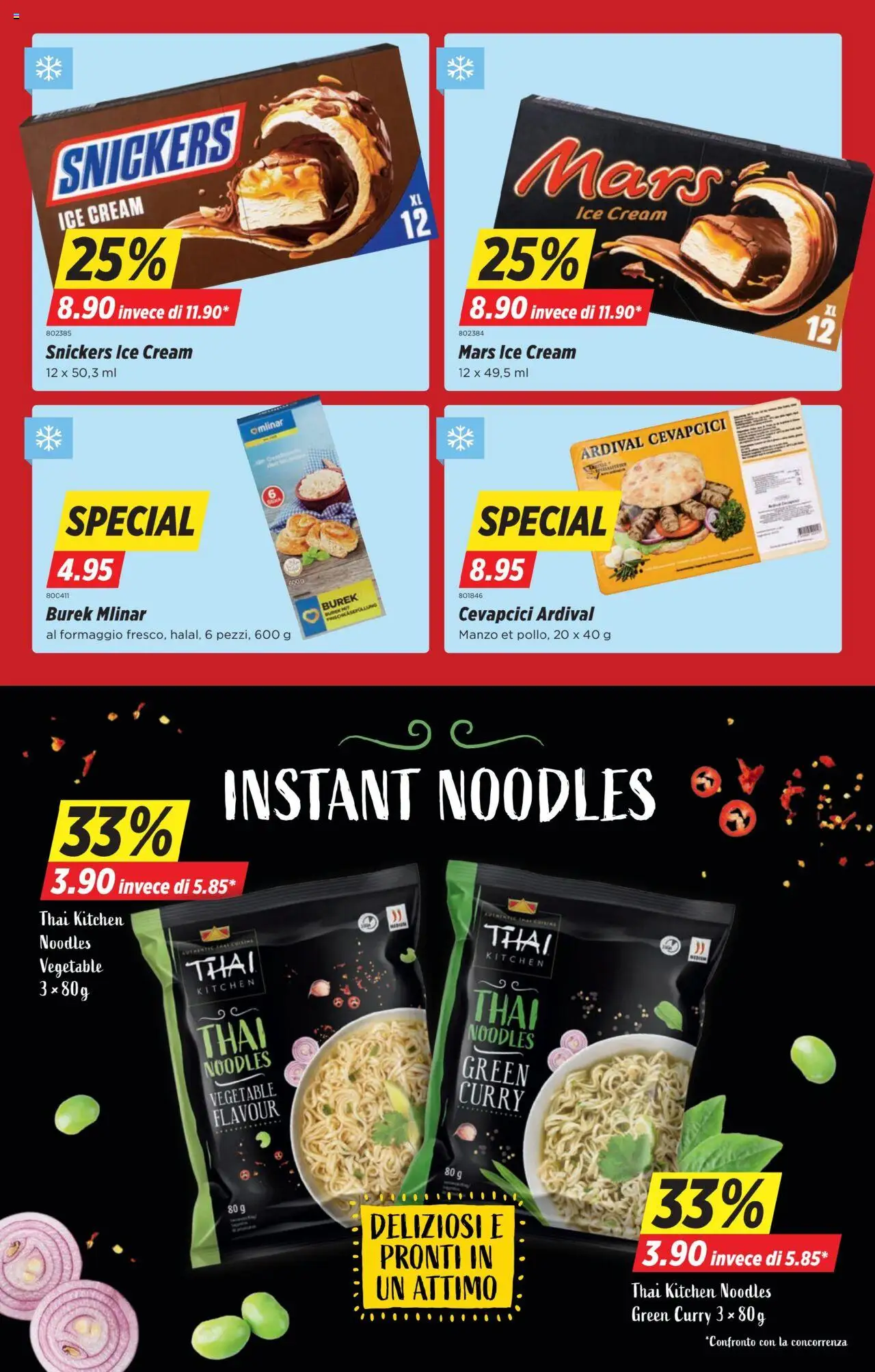 Denner Aktionen IT ab 19.08.2025 | Seite: 9 | Produkte: Cevapcici, Snickers, Mars