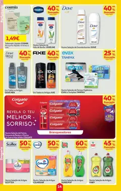 Pré-visualização Minipreço folheto válido de 11.12.2025 | Página: 14 | Produtos: Pensos higiénicos, Sabonete líquido, Sabonete, Creme