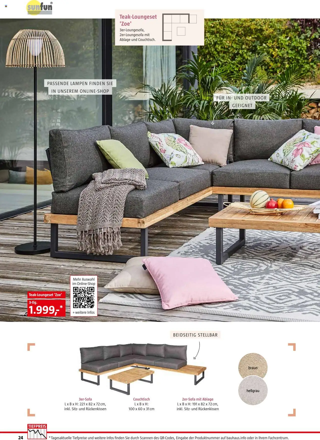 Bauhaus Freizeit im Garten 2025 gültig ab 04.03.2025 | Seite: 24 | Produkte: Couchtisch