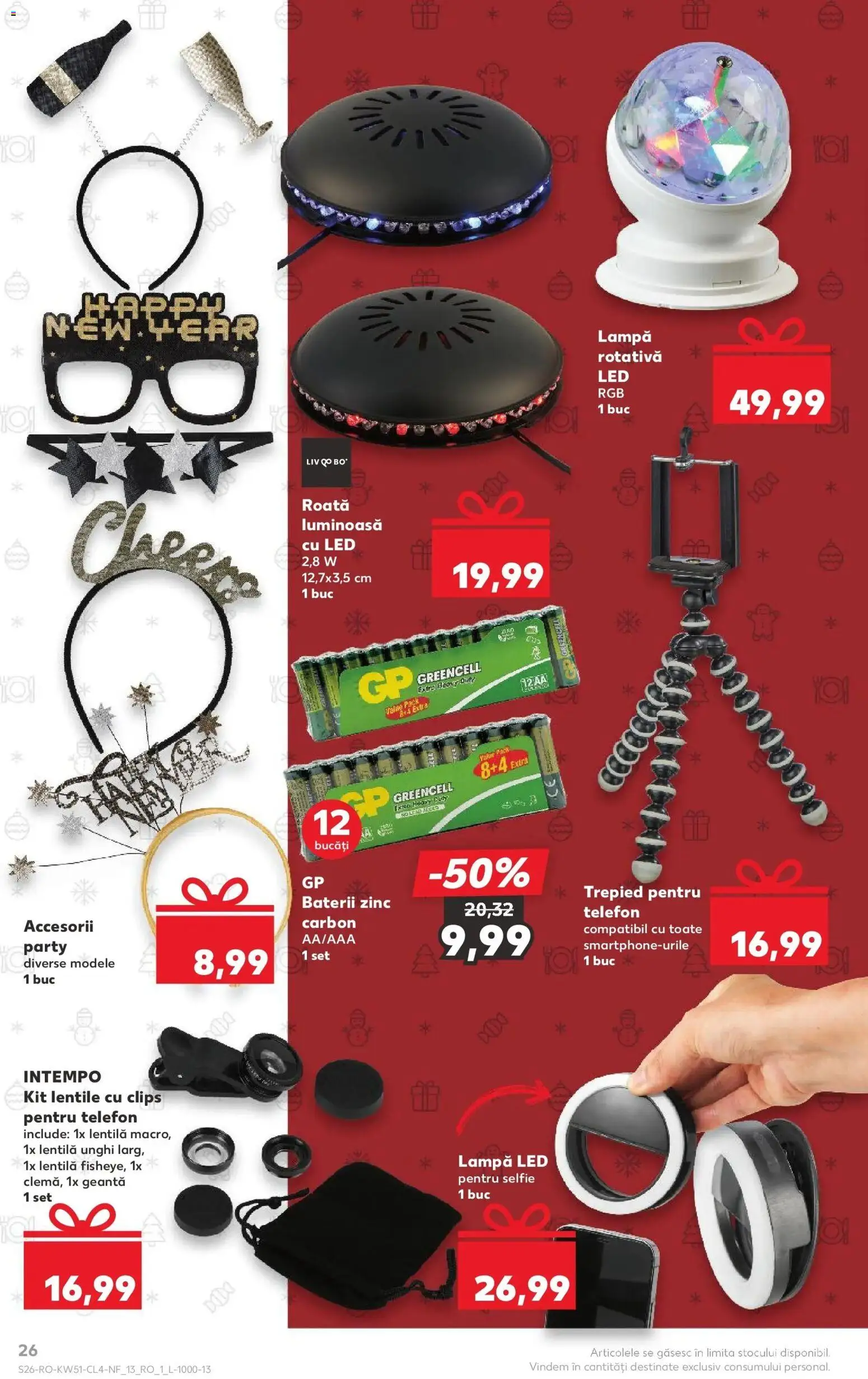Noul catalog Kaufland – valabil de la 17.12.2025 | Pagină: 26 | Produse: Telefon, Geantă, Babak, Baterii