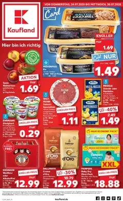 Kaufland prospekt Bottrop	 - gültig ab dem 23.07.2025 | Seite: 1 | Produkte: Movenpick eis, Dallmayr, Salami, Eis