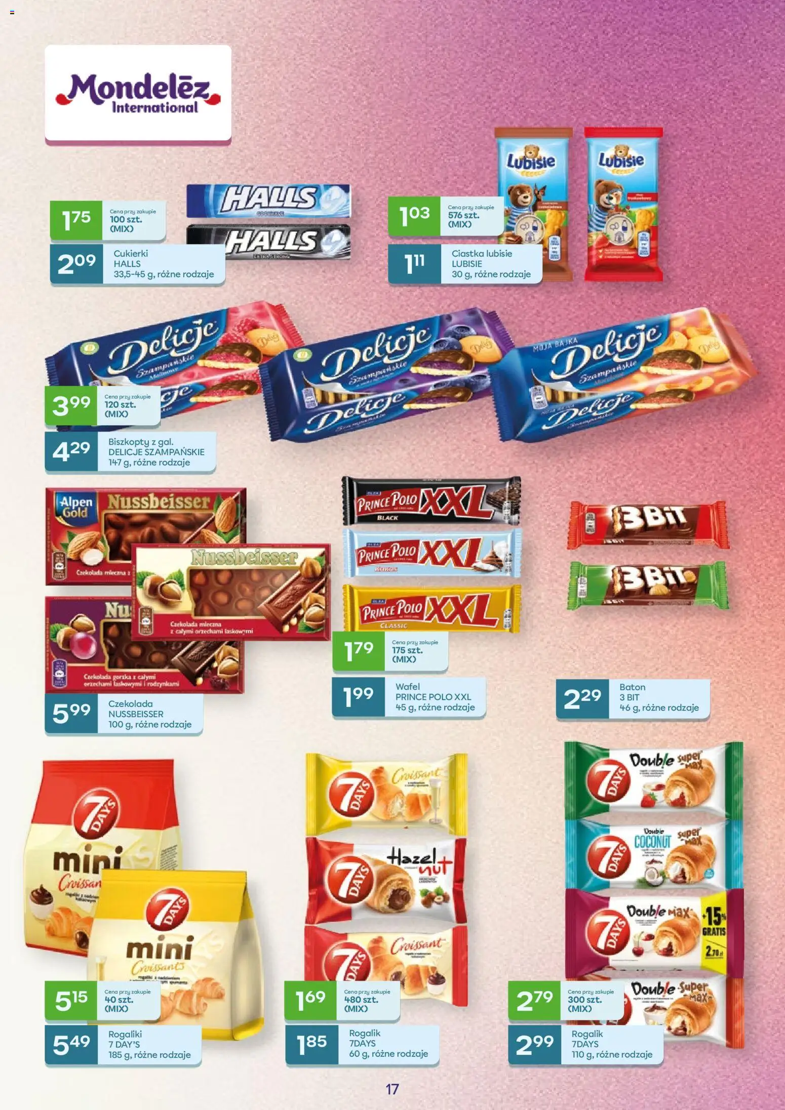 Eurocash gazetka - Słodycze, kawy, herbaty od 02.03.2026 | Strona: 17 | Produkty: Prince polo xxl, Czekolada, Cukierki, Ciastka