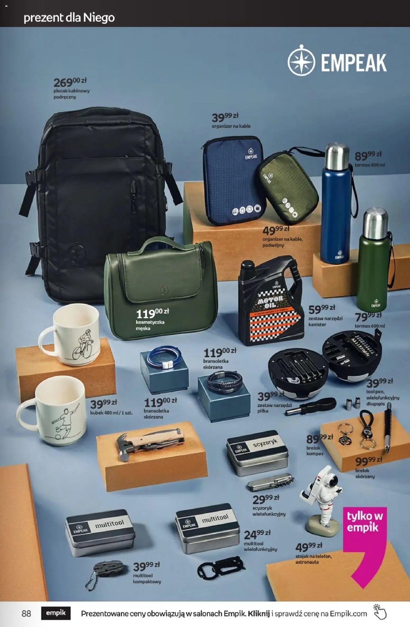 Empik promocje - Tom kultury Zabawki od 25.02.2026 | Strona: 29 | Produkty: Bransoletka, Plecak, Multitool, Zestaw narzędzi