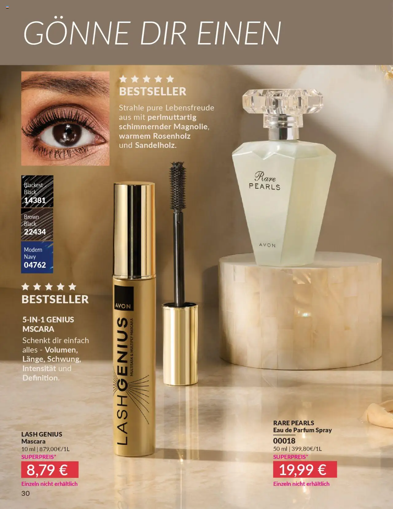 AVON Katalog Oktober 2025 – gültig ab 01.10.2025 | Seite: 32 | Produkte: Parfüm, Eau de Parfum, Mascara