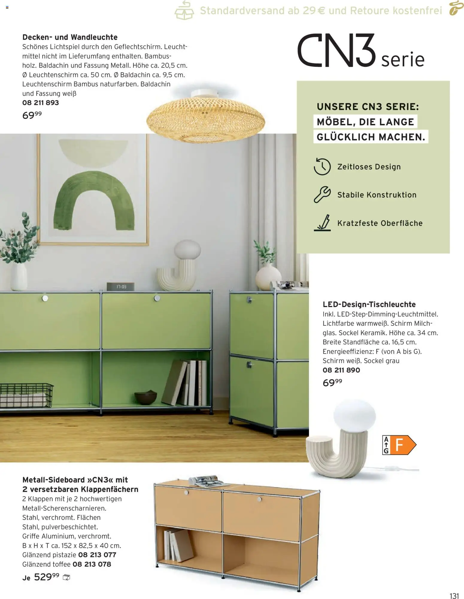 Prospekt Tchibo – gültig ab 01.01.2026 | Seite: 131 | Produkte: Milch, Wandleuchte