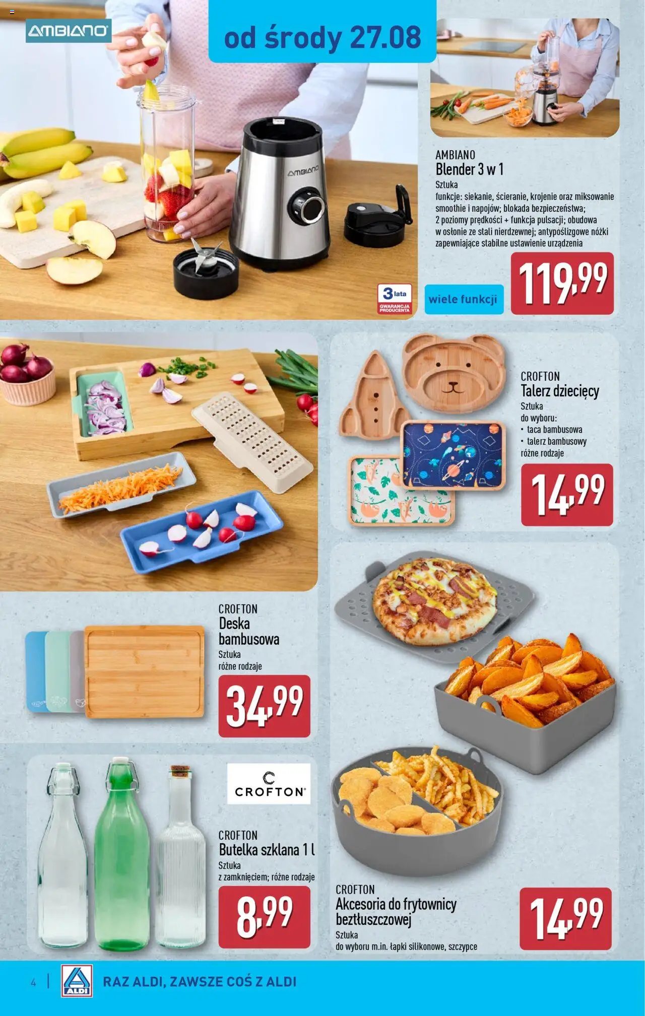 Aldi Gazetka - Hity od Środy i od Soboty od 27.08.2025 | Strona: 4 | Produkty: Smoothie, Blender