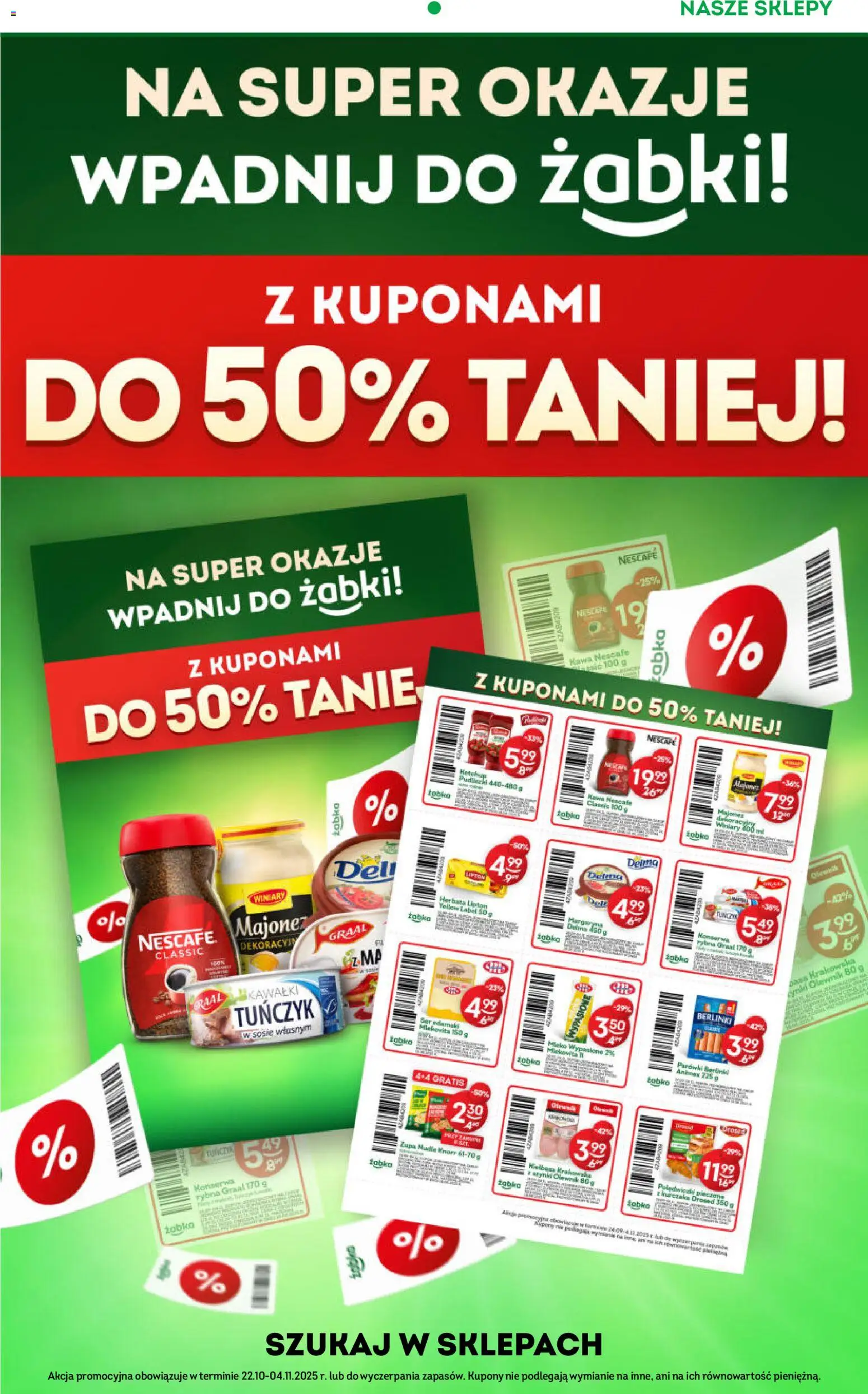 Żabka Gazetka - Codzienne produkty od 22.10.2025 | Strona: 8 | Produkty: Kiełbasa krakowska, Zupa, Ser, Majonez