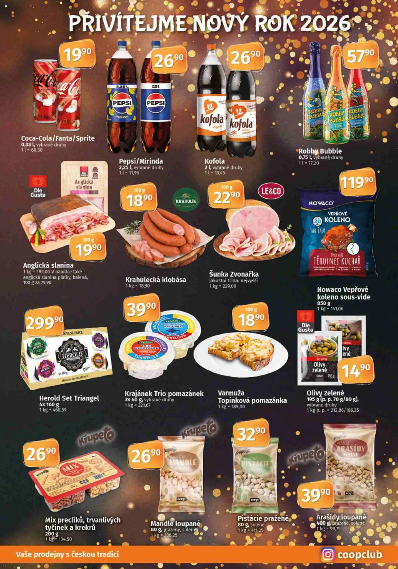 Konzum leták od 17.12.2025 | Strana: 2 | Produkty: Vepřové koleno, Pistácie, Arašídy, Pomazánka