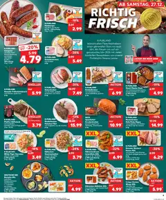 K-BLUE BAY White Tiger Garnelen, gekocht und geschält je 220-g-Packg. ab 27.12.2025 gültig | Seite: 9 | Produkte: Rinderbraten, Hahnchen, Cevapcici, Steak