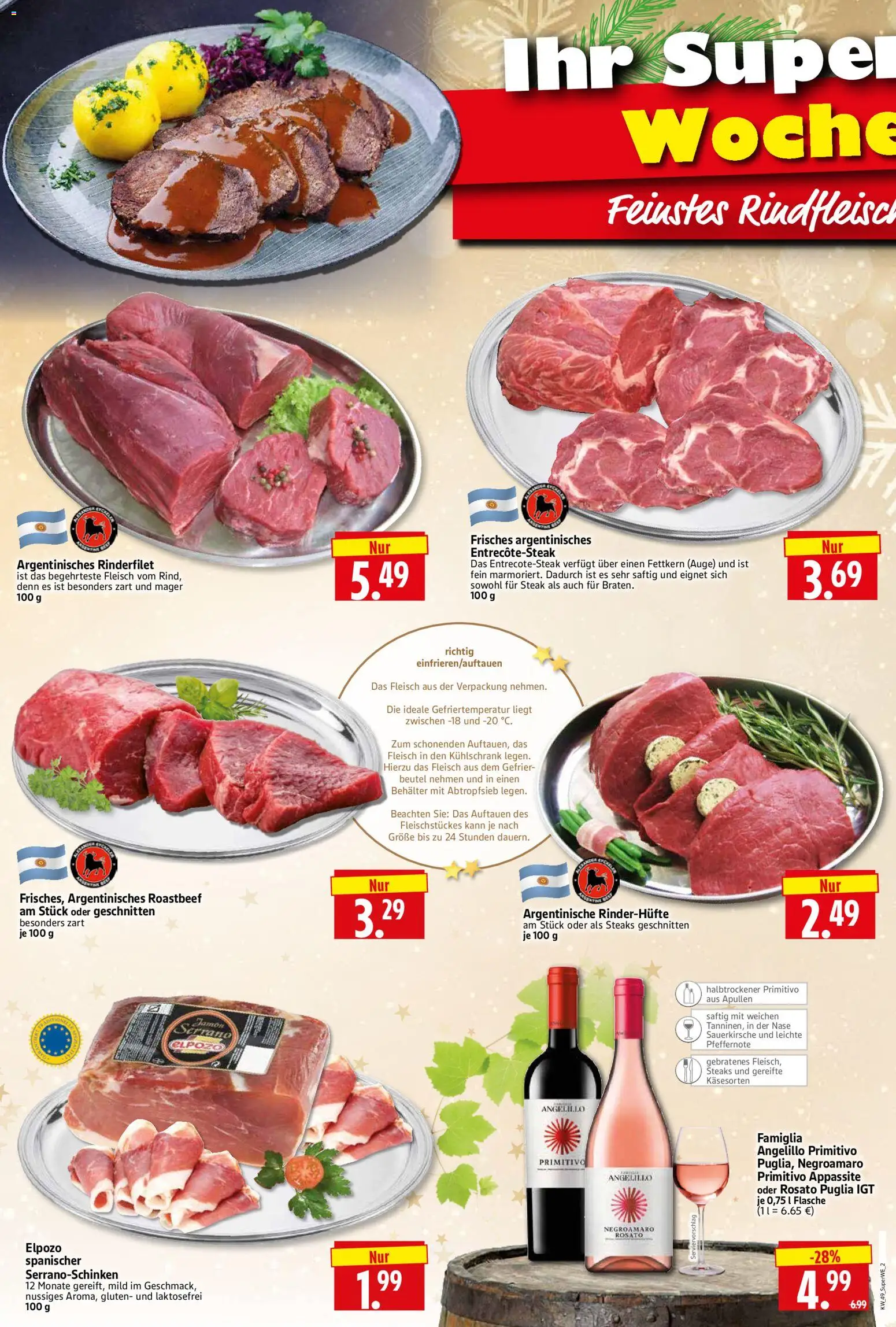 HERKULES Sonderbeilage – gültig ab 04.12.2025 | Seite: 2 | Produkte: Kühlschrank, Rindfleisch, Steak, Fleisch