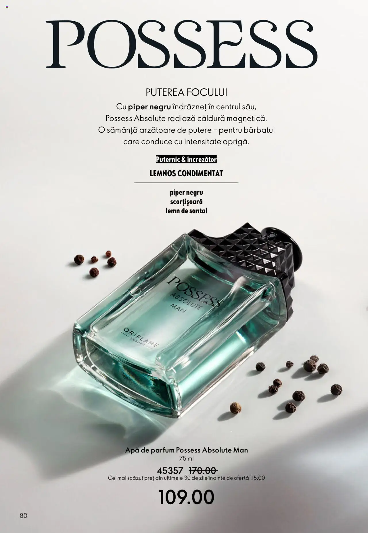 Oriflame catalog 13 2025 – valabil de la 10.09.2025 | Pagină: 80 | Produse: Apă de parfum, Parfum, Apă, Piper
