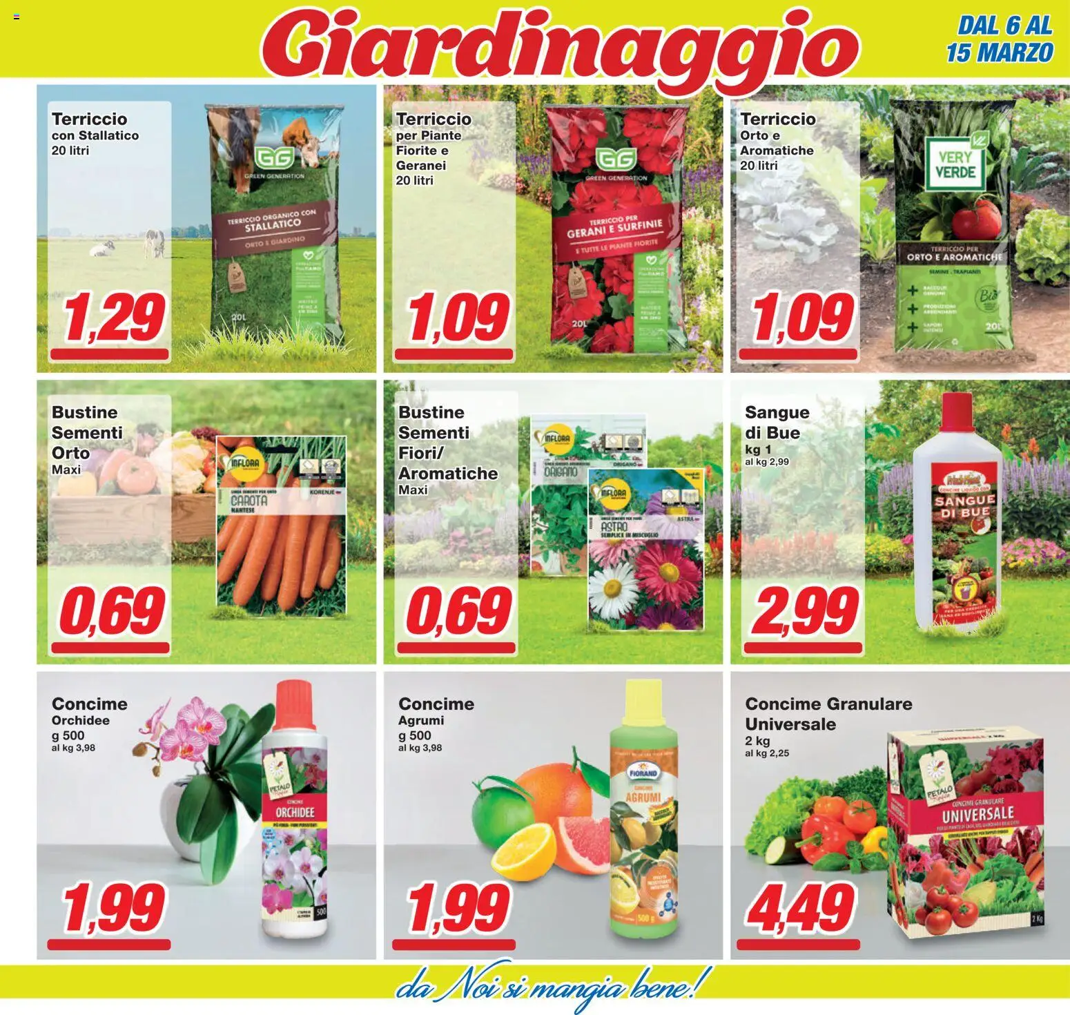 Volantino Prix del 06.03.2026 | Pagina: 22 | Prodotti: Concime, Carota, Gerani, Terriccio