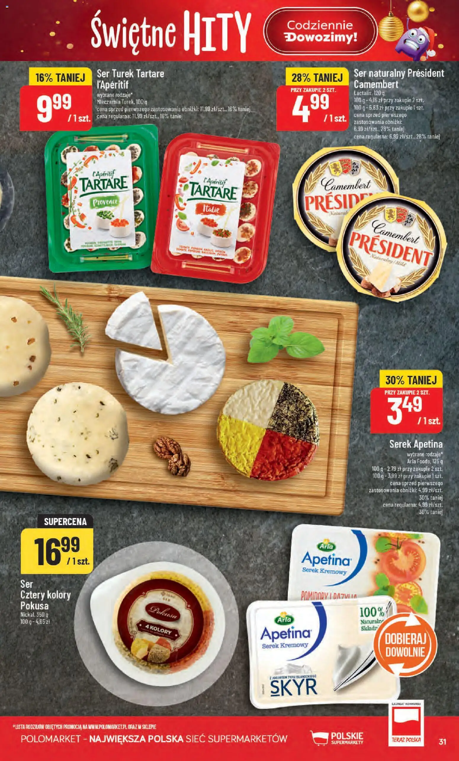 POLOmarket Black Friday od 26.11.2025 | Strona: 31 | Produkty: Serek, Camembert, Ser, Skyr