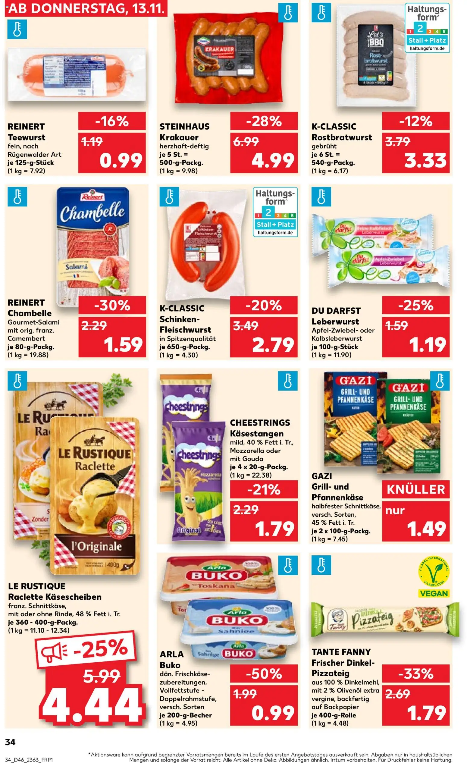 Kaufland prospekt Bremen	 – gültig ab 13.11.2025 | Seite: 34 | Produkte: Grill, Olivenol, Bratwurst, Arla buko