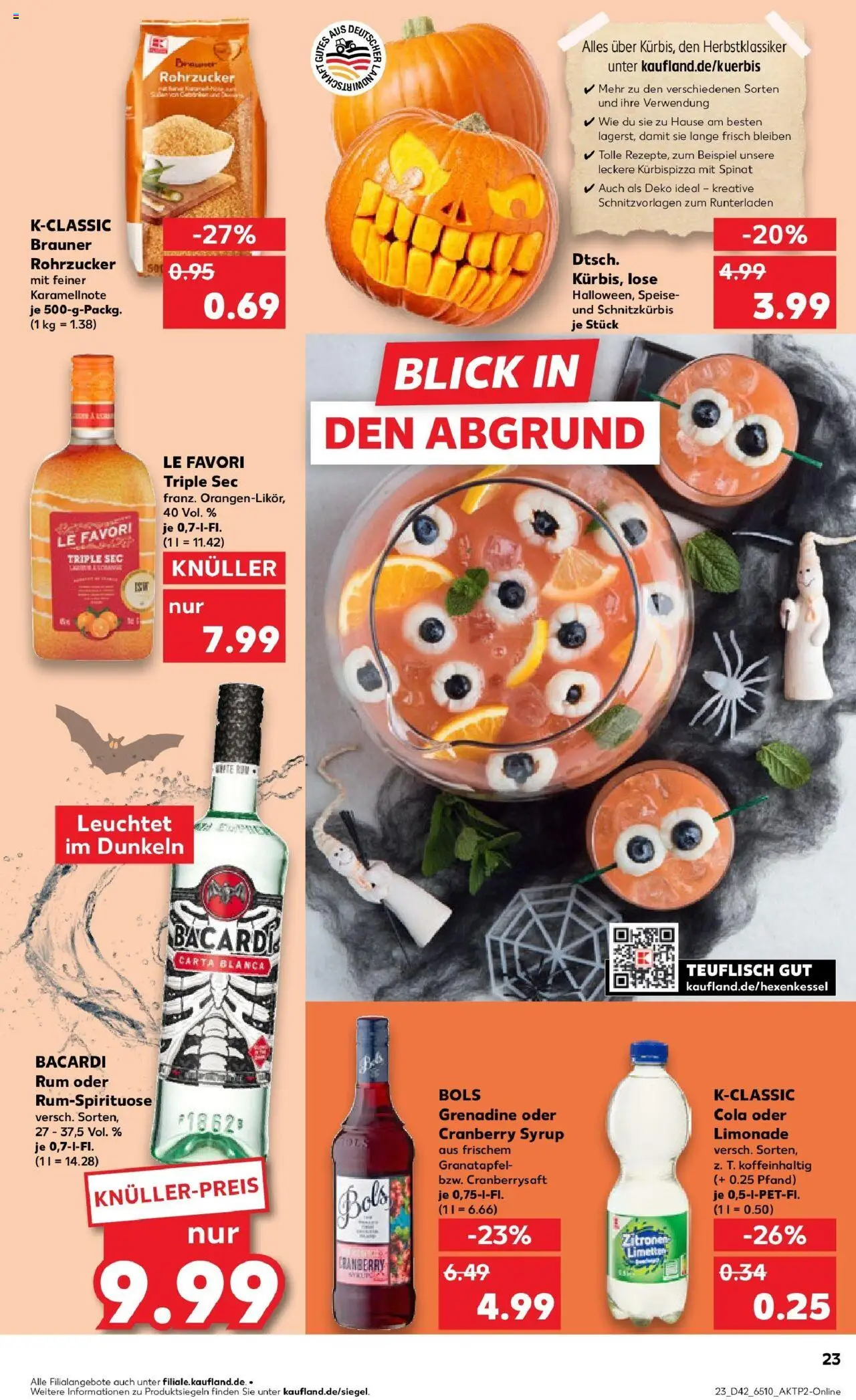 Kaufland prospekt Bocholt	 – gültig ab 19.10.2025 | Seite: 23 | Produkte: Bacardi, Granatapfel, Rum, Limonade