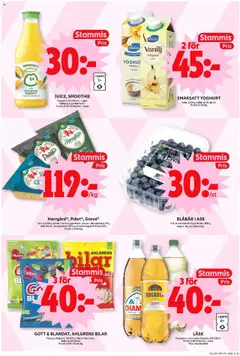 ICA Maxi reklamblad aktuell från 28.07.2025 | Sida: 5 | Produkter: Galler, Yoghurt, Juice, Blåbär