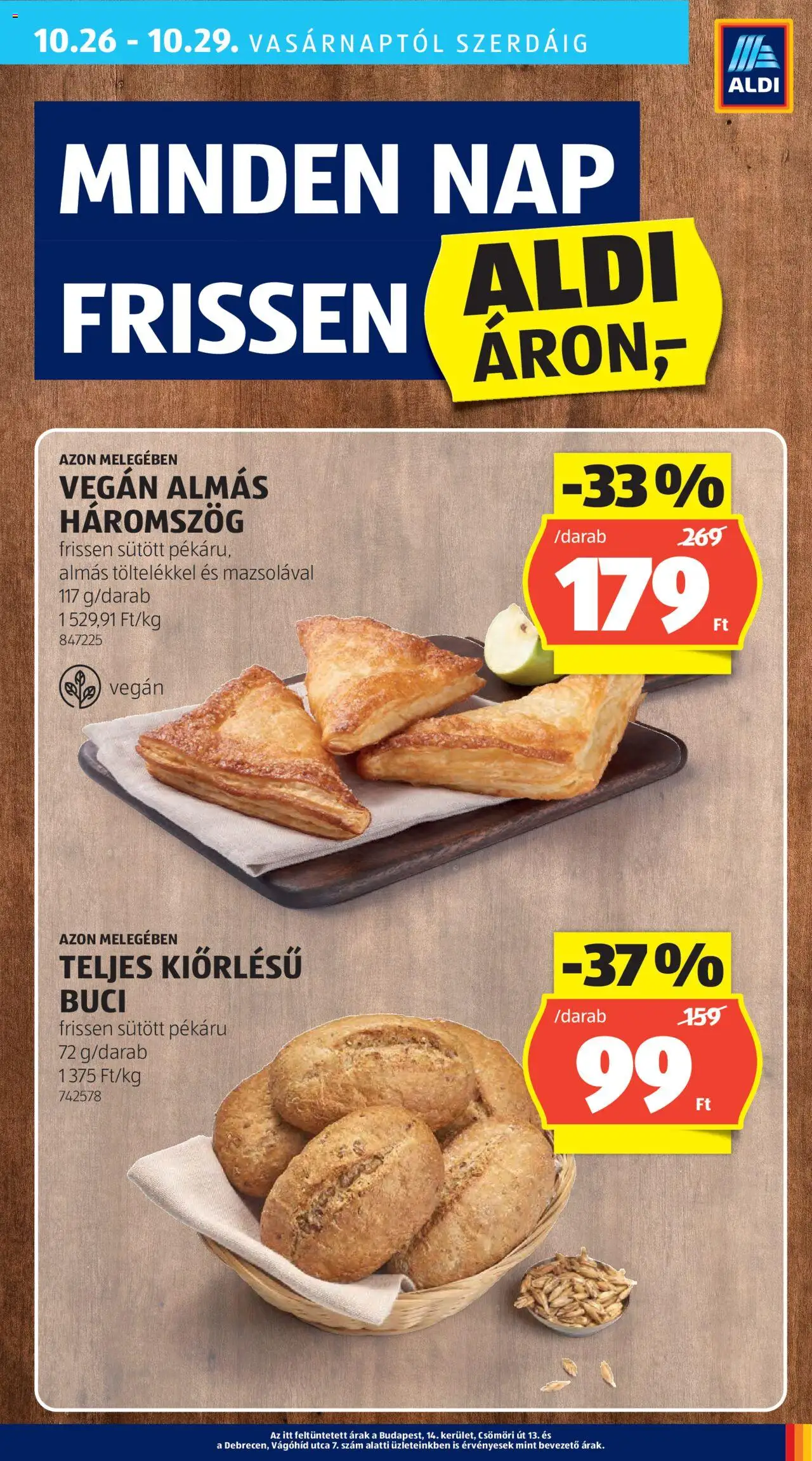 Aldi akciós ujság - amely érvényes a következő dátumtól: 24.10.2025 | Oldal: 33 | Termékek: Vegán