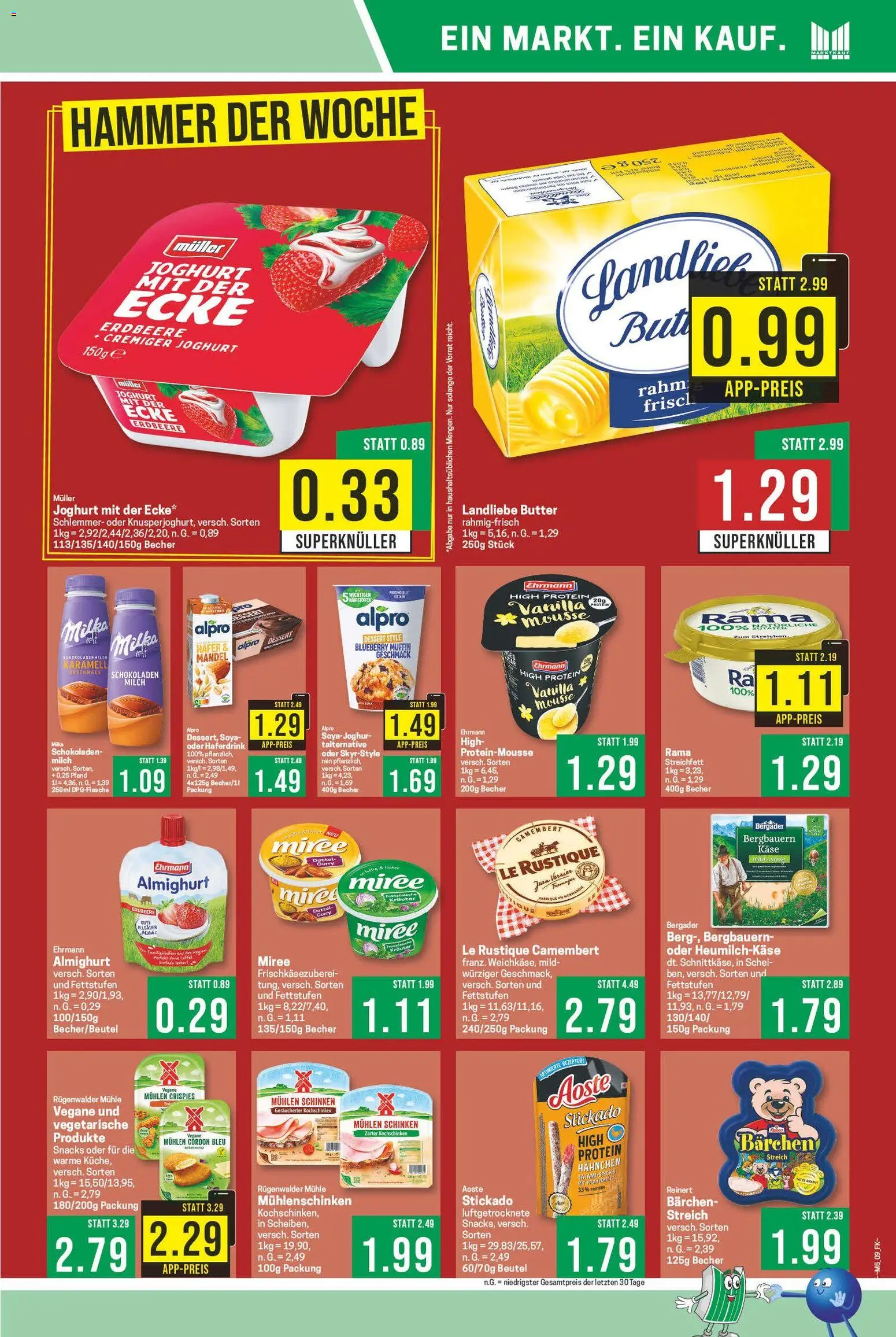 Marktkauf Prospekt 	 – gültig ab 26.01.2026 | Seite: 9 | Produkte: Milch, Butter, Käse, Alpro