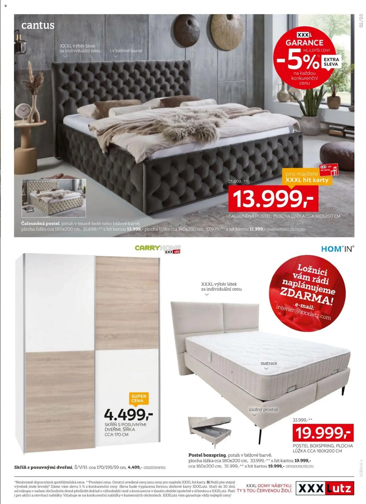 XXXLutz leták - XXXL výběr sedaček a ložnic od 07.04.2026 | Strana: 3 | Produkty: Postel, Matrace, Karty, Skříň