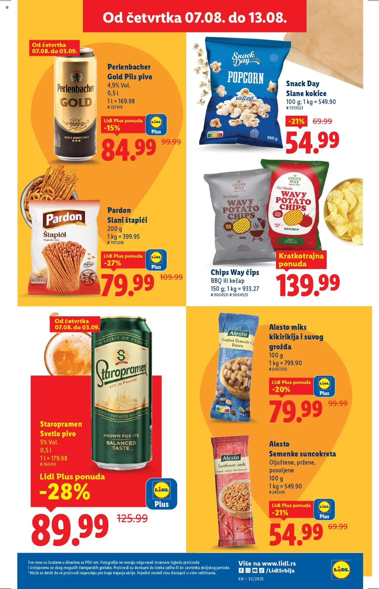 Lidl katalog - važi od 07.08.2025 | Strana: 33 | Proizvode: Čips, Kečap, Popcorn, Pivo