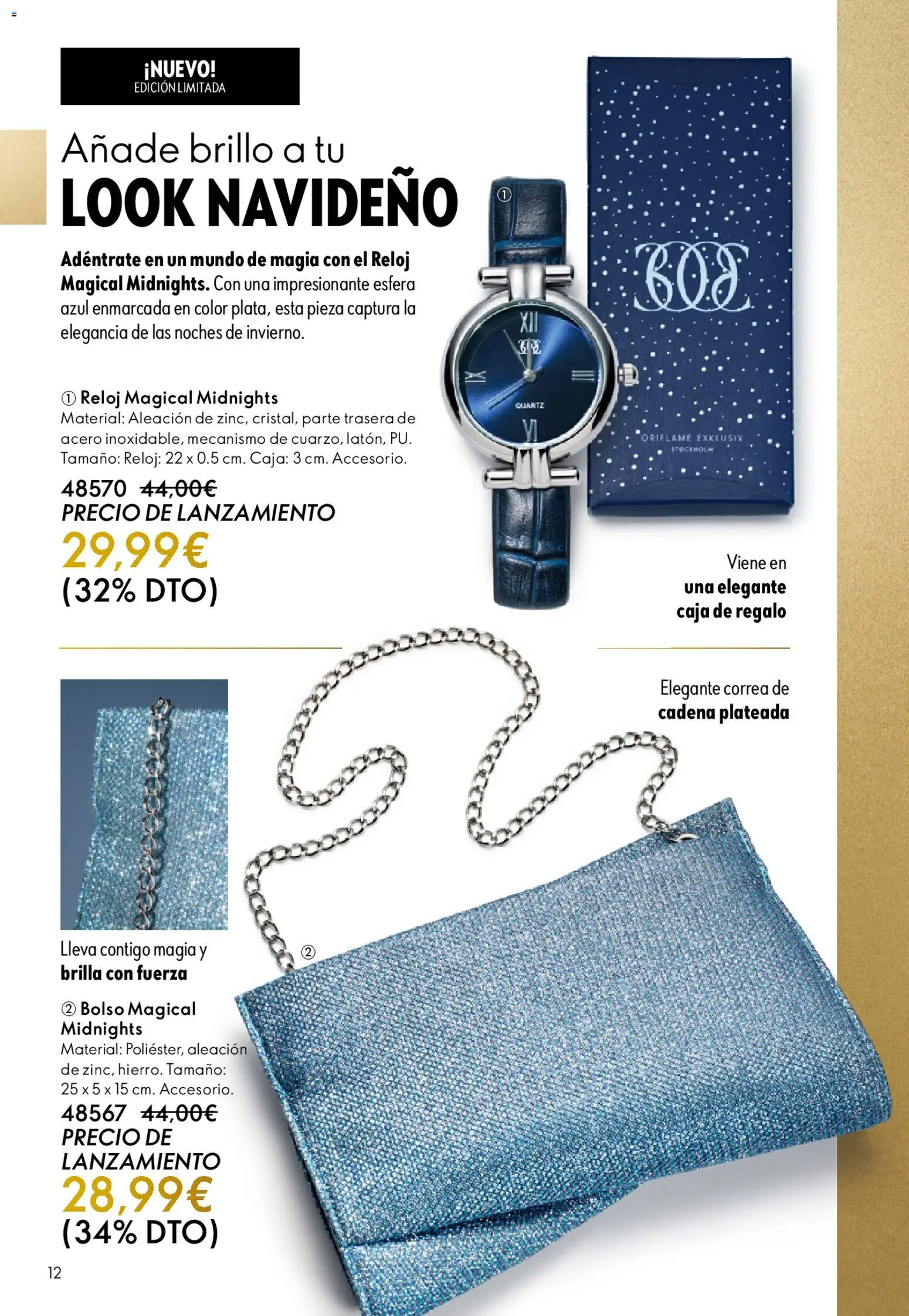 Oriflame - Catálogo Campaña 16 │ válido desde el 19.11.2025 | Página: 12 | Productos: Bolso, Reloj, Caja