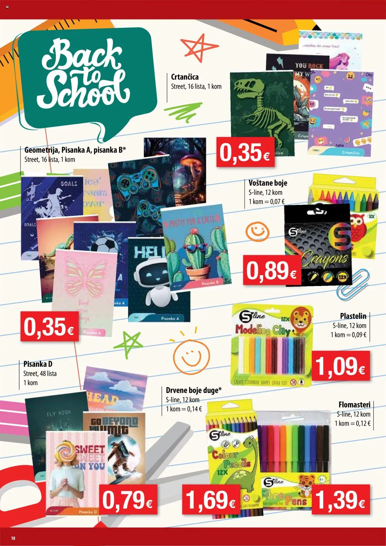 NTL katalog | vrijedi od 20.08.2025 | Stranica: 18 | Proizvodi: Voštane boje, Pisanka, Crtančica, Plastelin