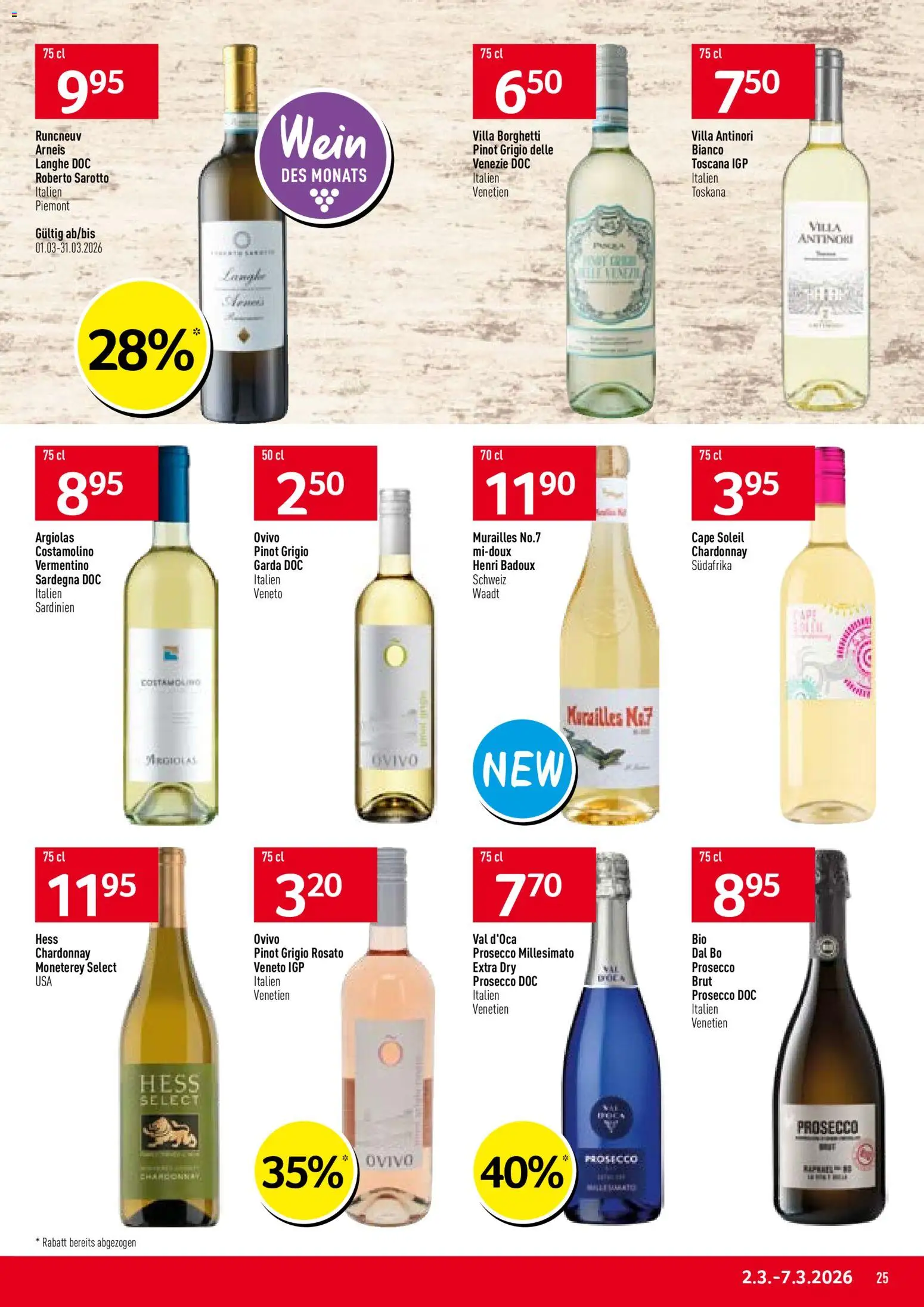 Prodega Aktionen – gültig ab 02.03.2026 | Seite: 25 | Produkte: Wein