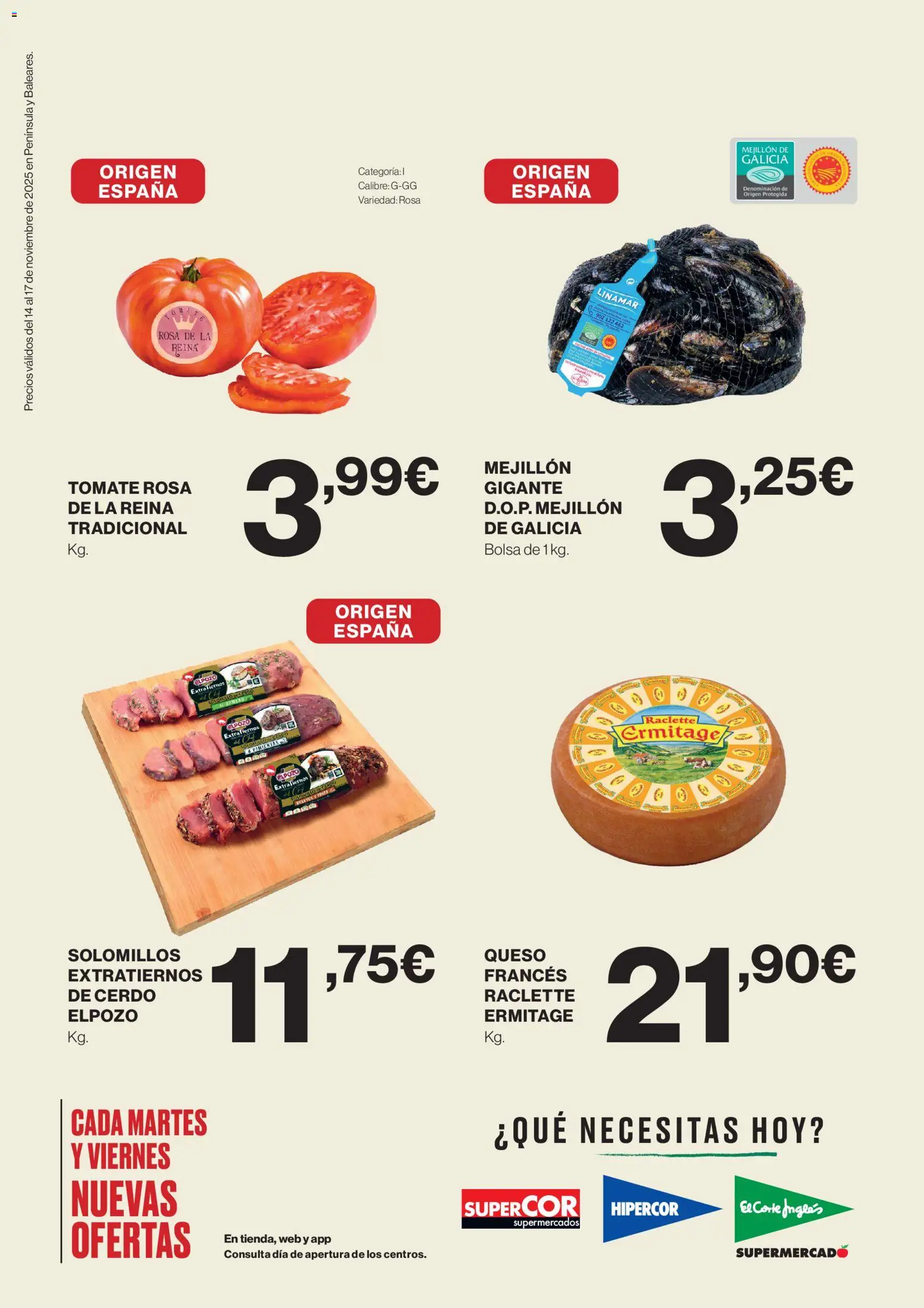 Supercor Península y Baleares │ válido desde el 14.11.2025 | Página: 2 | Productos: Queso, Cerdo, Bolsa