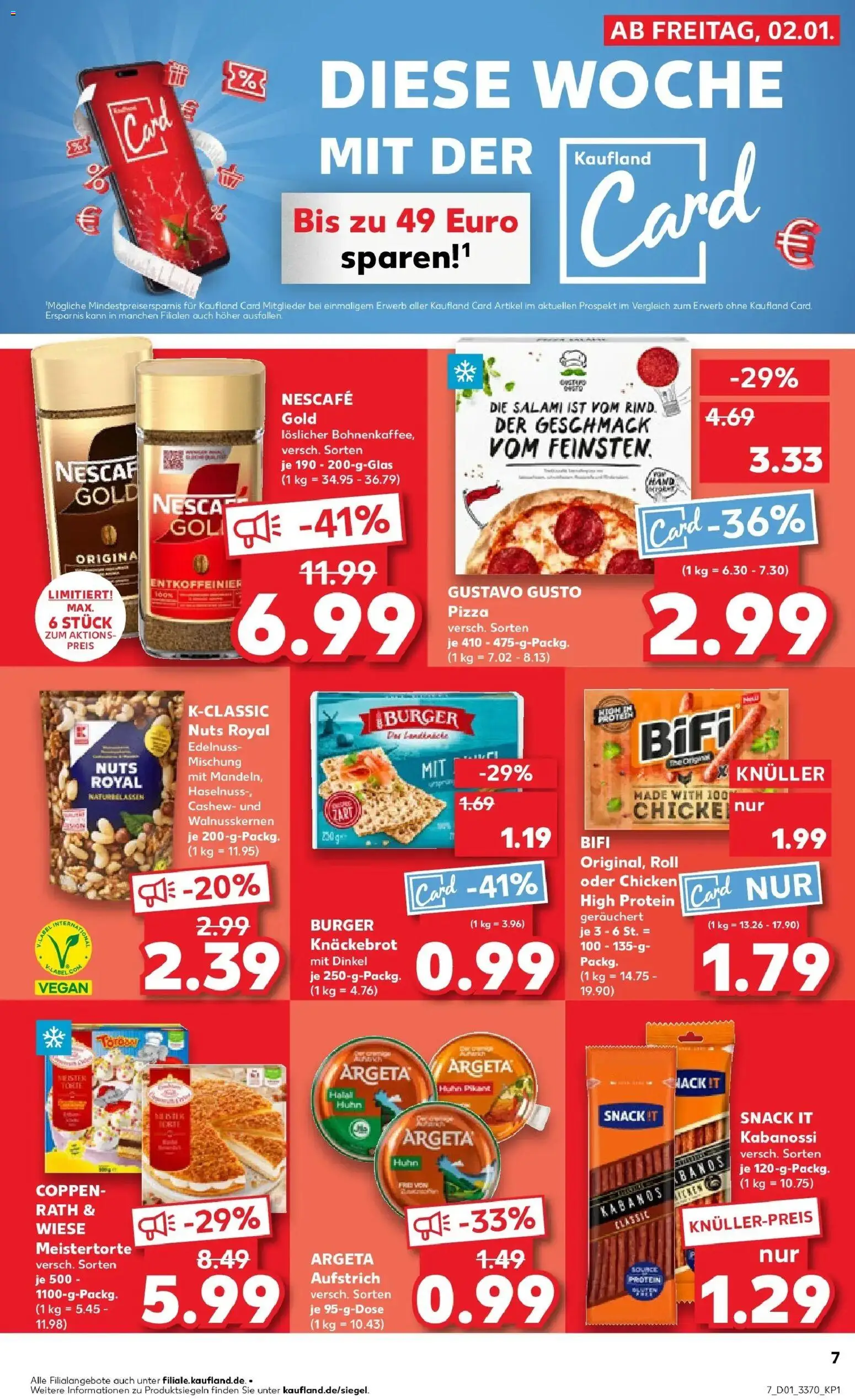 Kaufland prospekt Mühlhausen	 – gültig ab 05.01.2026 | Seite: 13 | Produkte: Nescafe, Bifi, Burger, Pizza