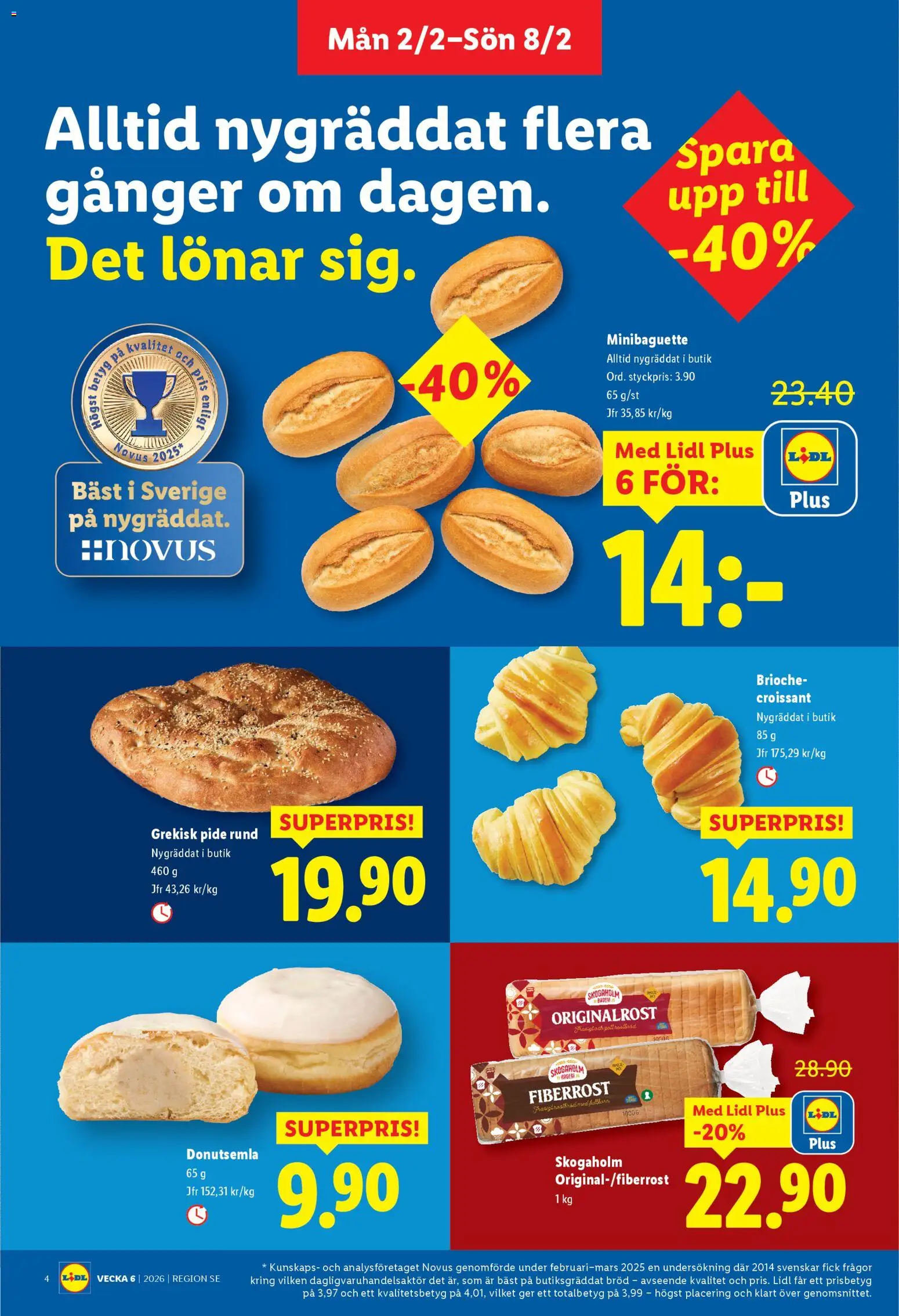 Lidl reklamblad aktuell från 02.02.2026 | Sida: 4 | Produkter: Bageri, Bröd